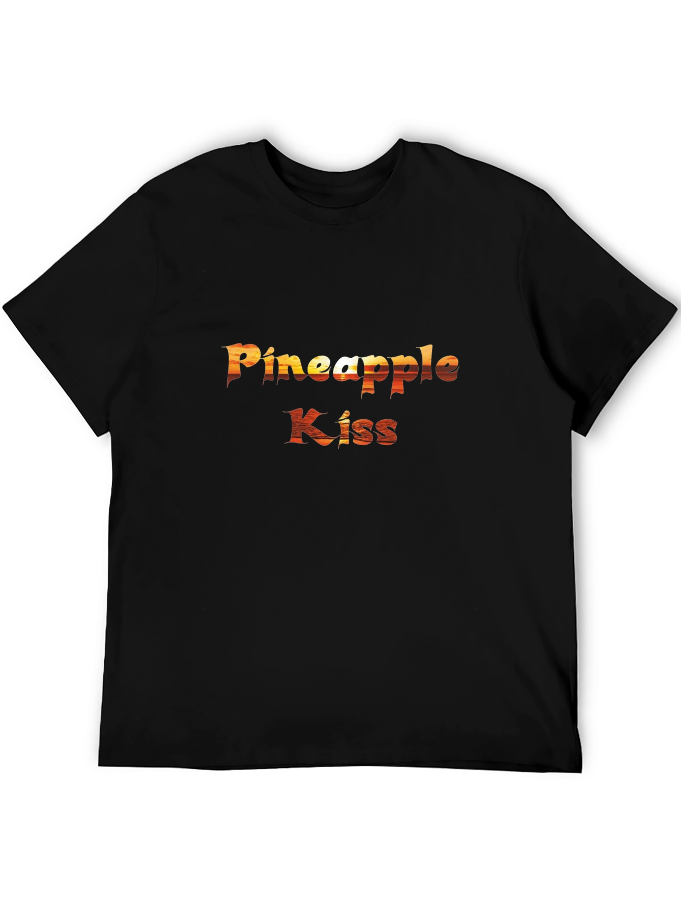 Pineapple Kiss Graphic T-Shirt - Black