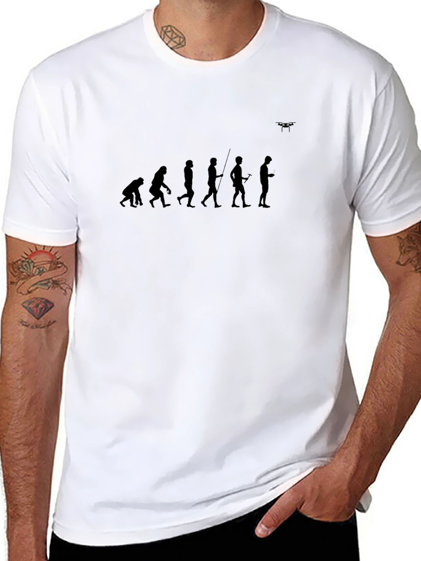 Evolution of Man T-Shirt - Drone Pilot Funny Tee