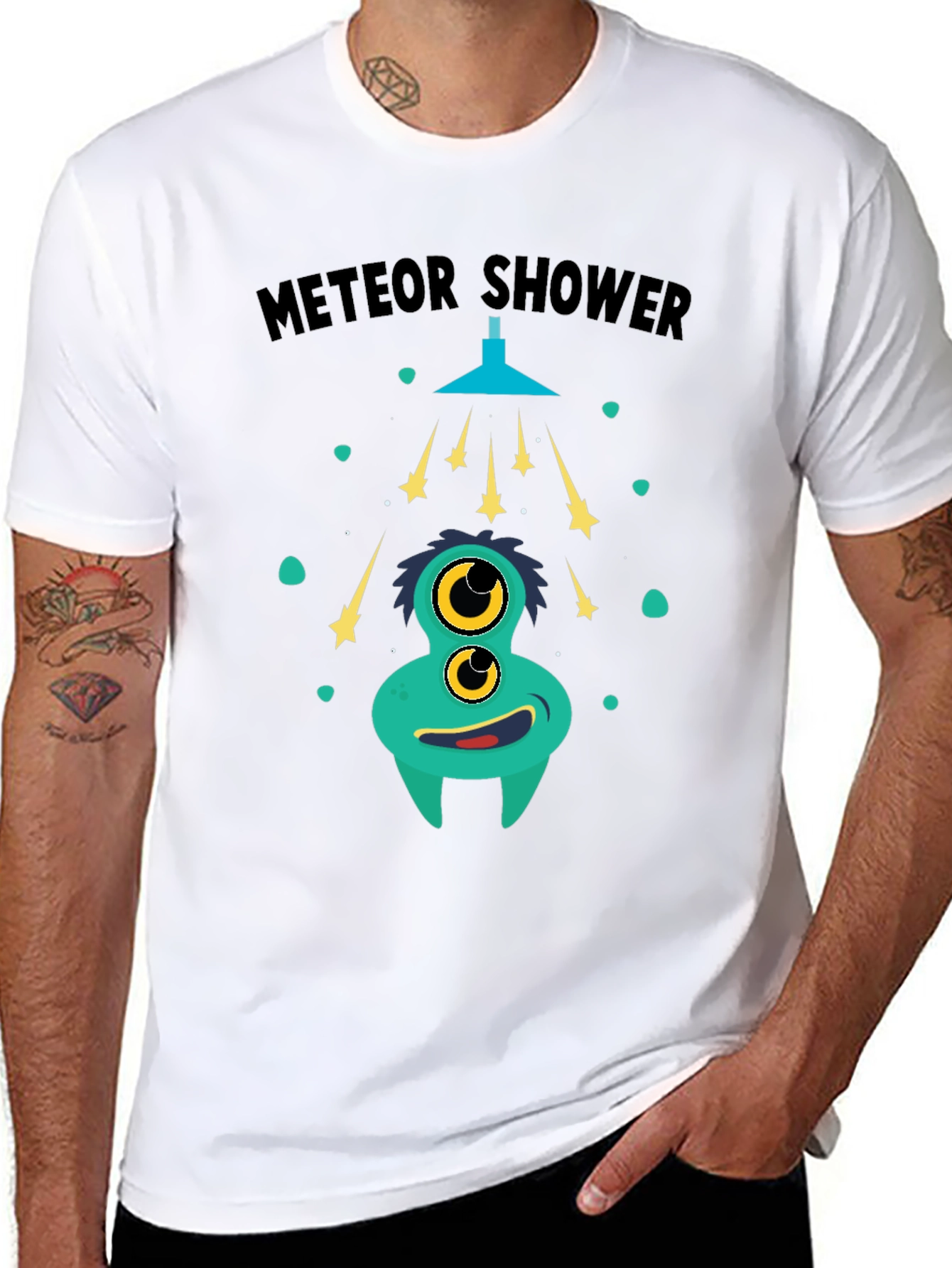 Meteor Shower Monster Graphic T-Shirt