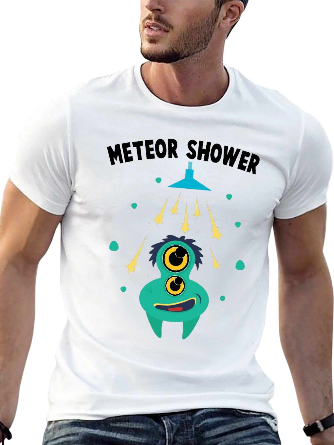 Meteor Shower Monster Graphic T-Shirt
