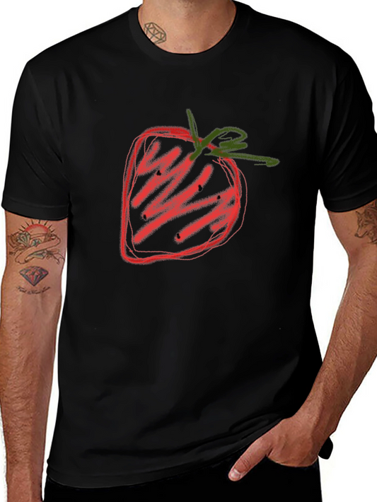 Strawberry Graphic Tee - Casual Cotton Shirt