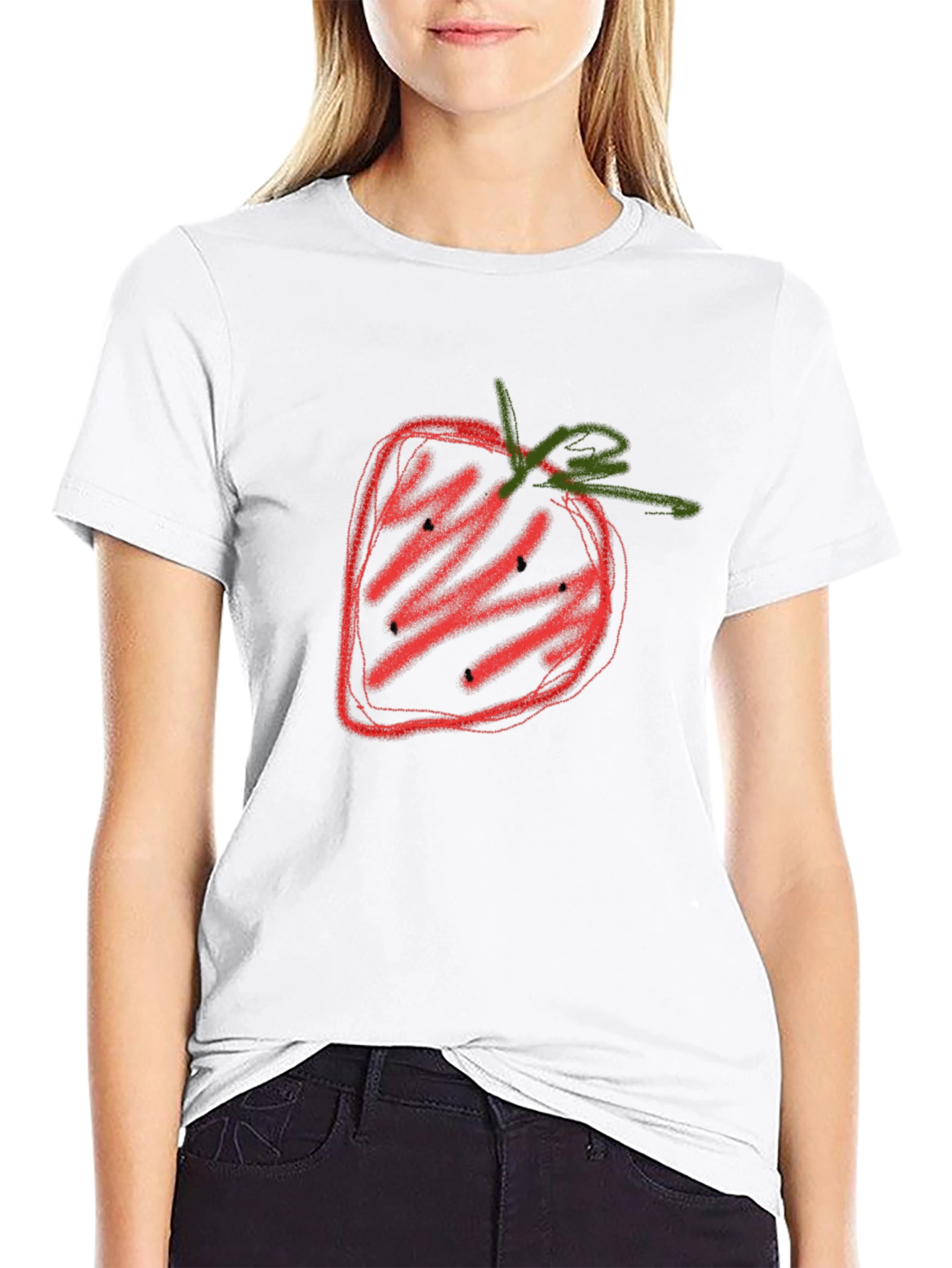 Strawberry Graphic Tee - Casual Cotton Shirt