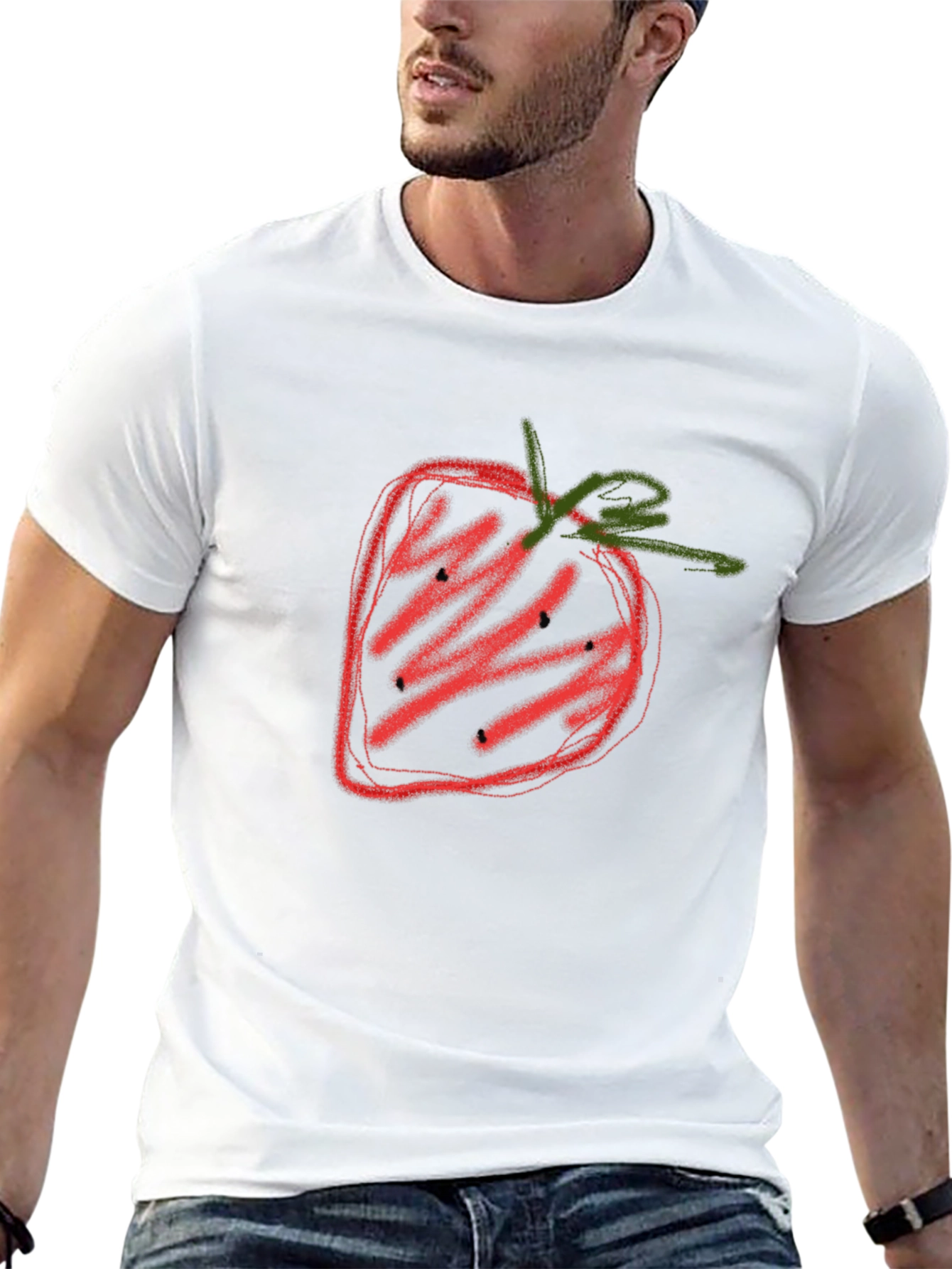Strawberry Graphic Tee - Casual Cotton Shirt