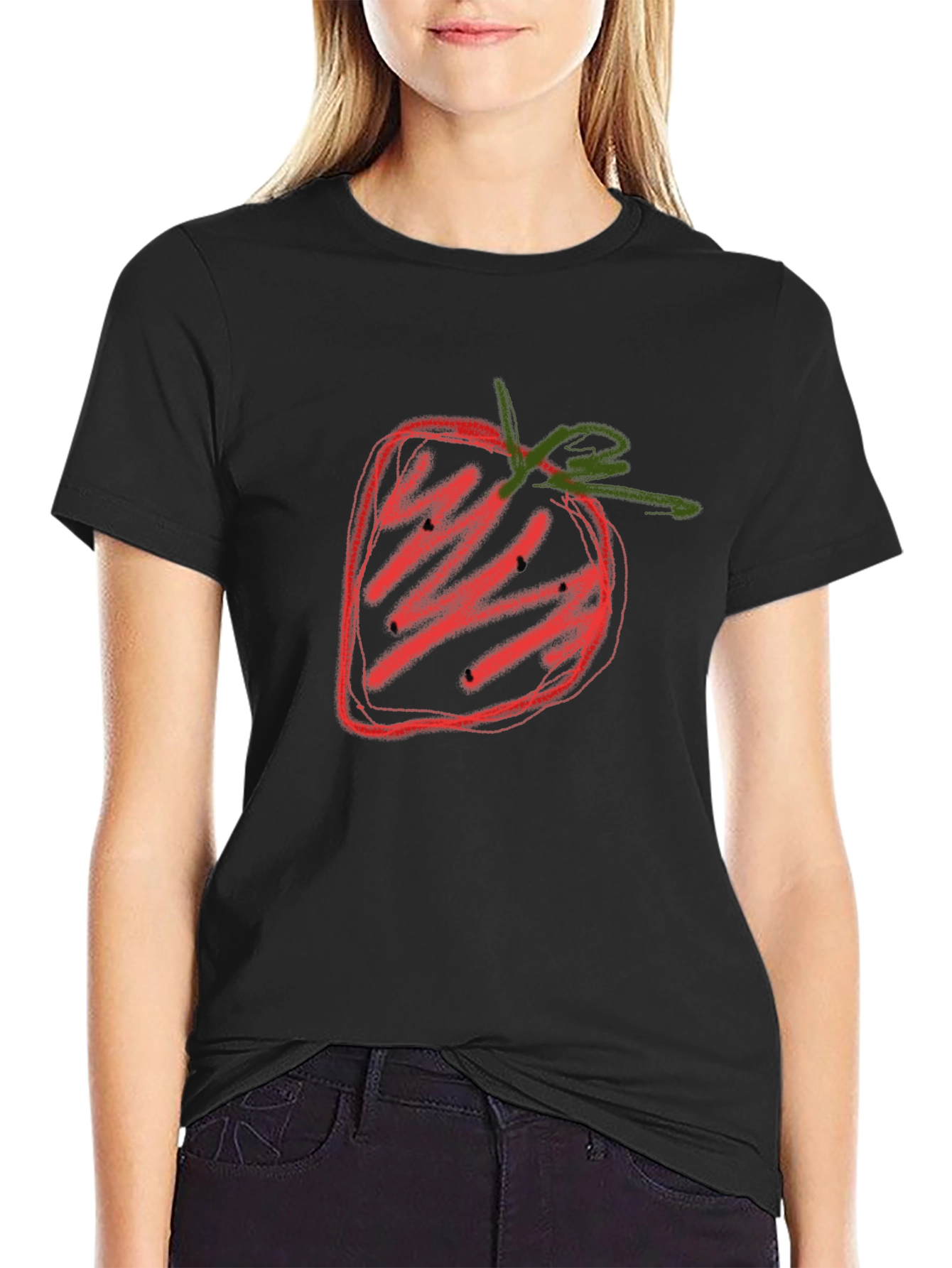 Strawberry Graphic Tee - Casual Cotton Shirt