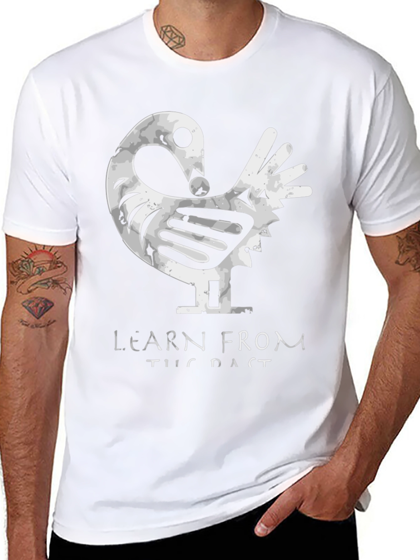 Adinkra Inspired T-Shirt - Learn From The Past