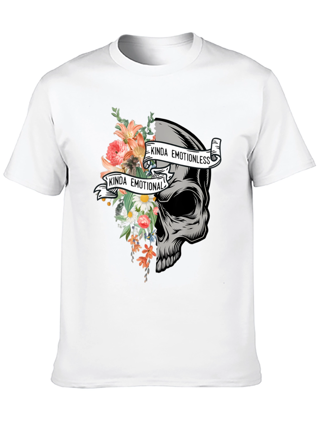 Emotional Skull Graphic Tee