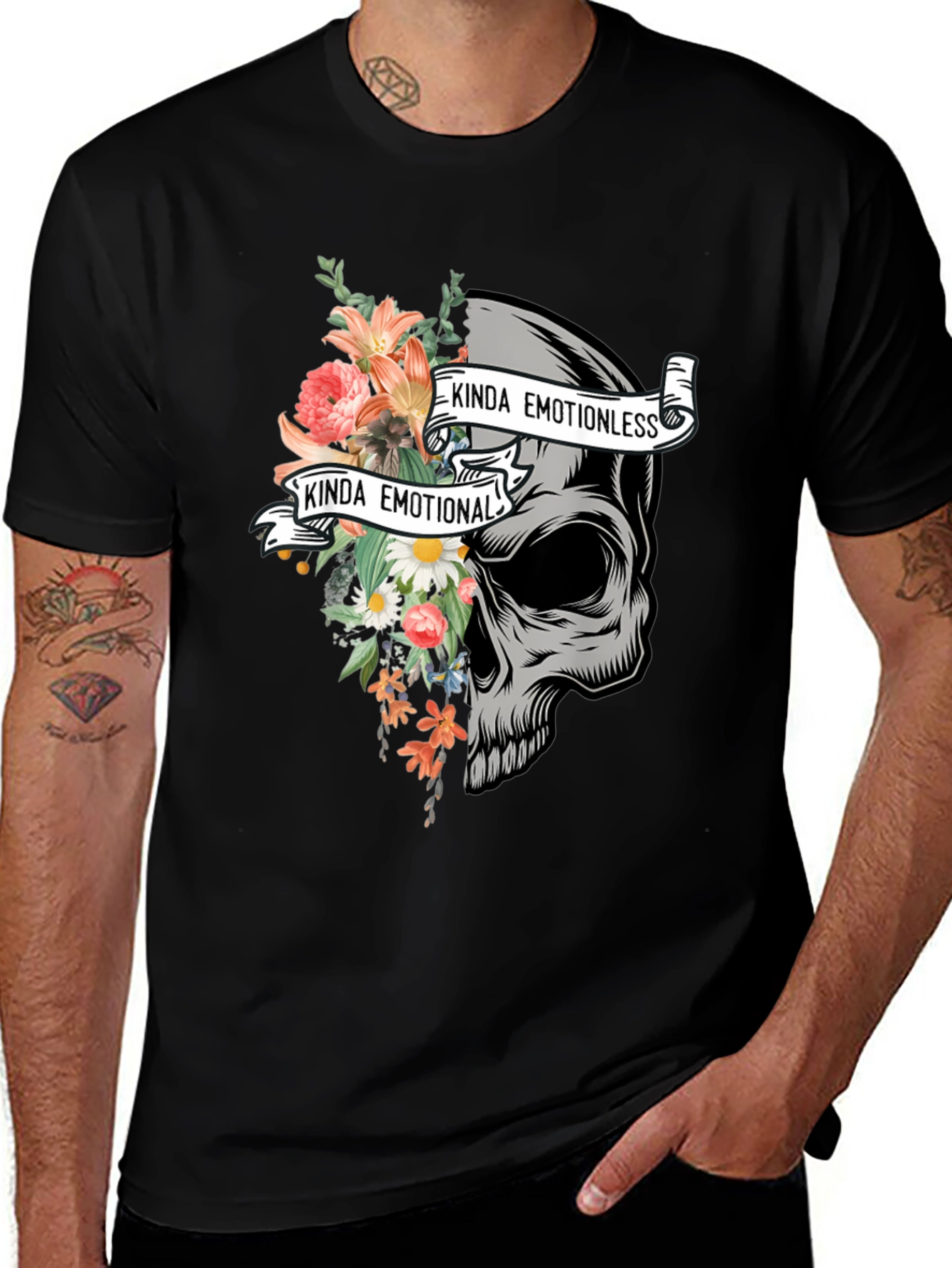Emotional Skull Graphic Tee