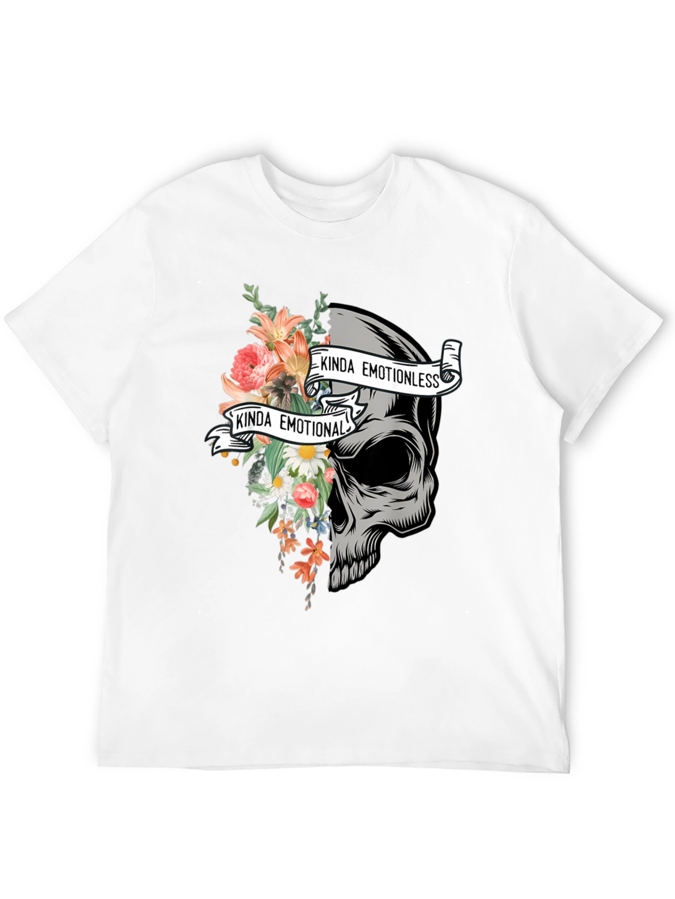 Emotional Skull Graphic Tee