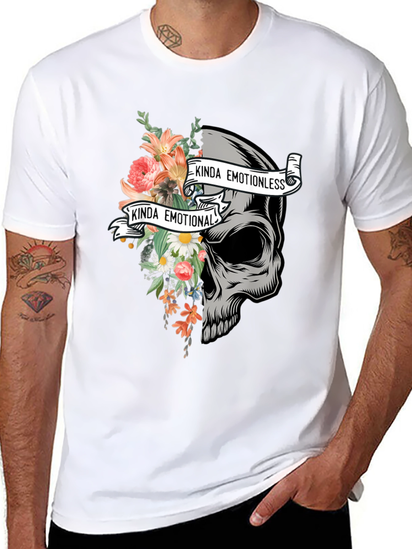 Emotional Skull Graphic Tee