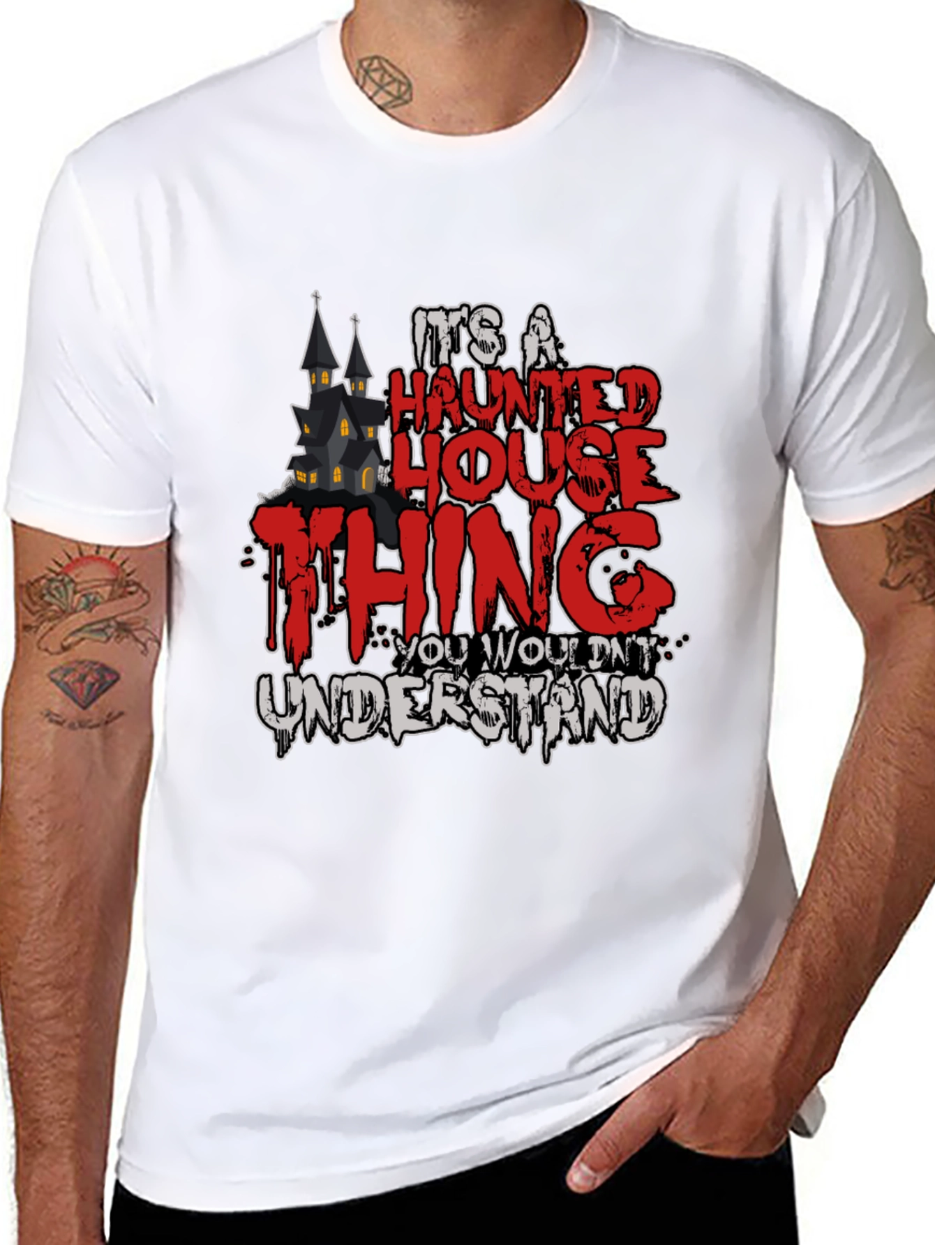 Haunted House Thing Graphic Tee