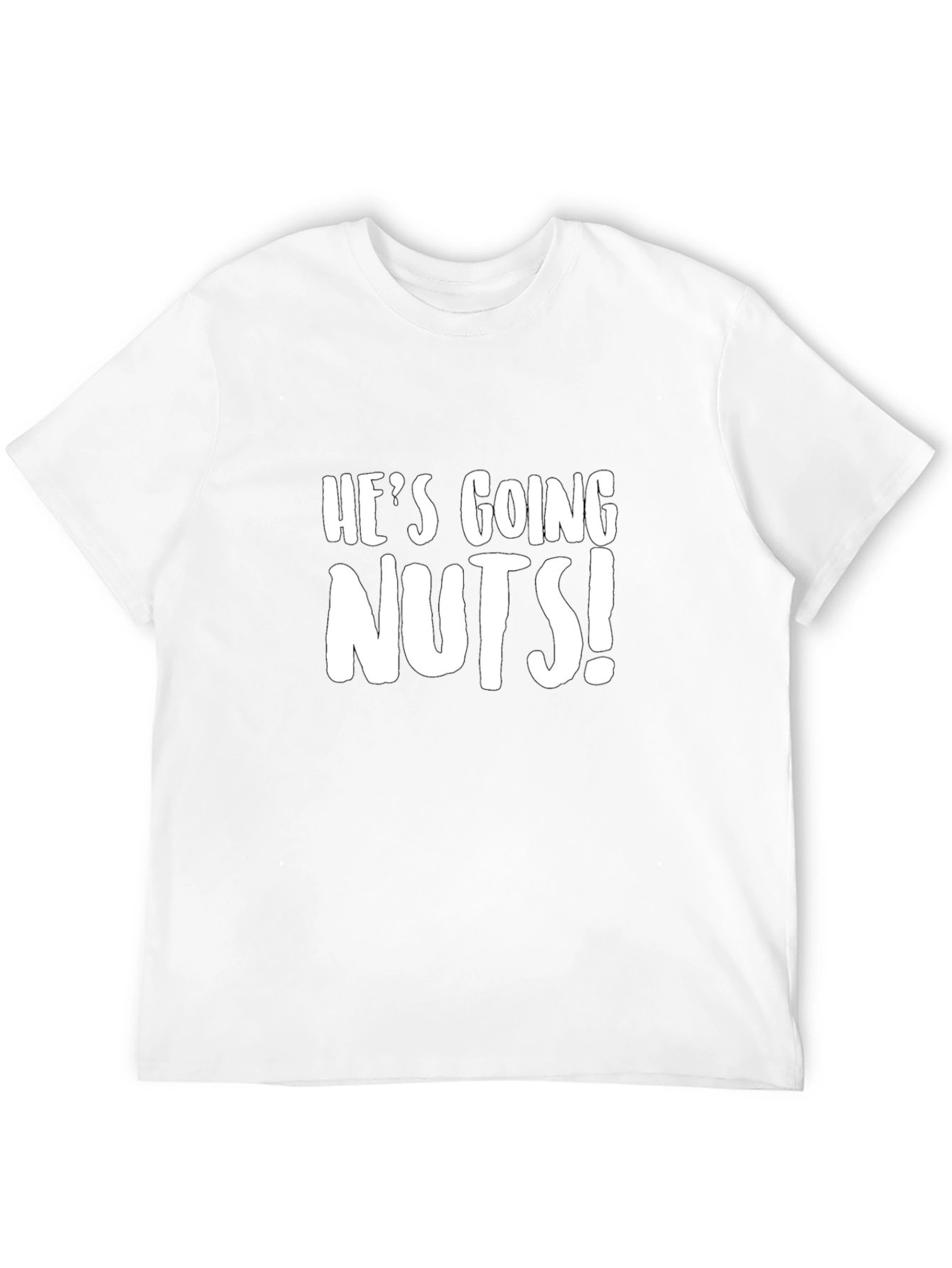 Hes Going Nuts! Graphic Tee - Soft Black T-Shirt