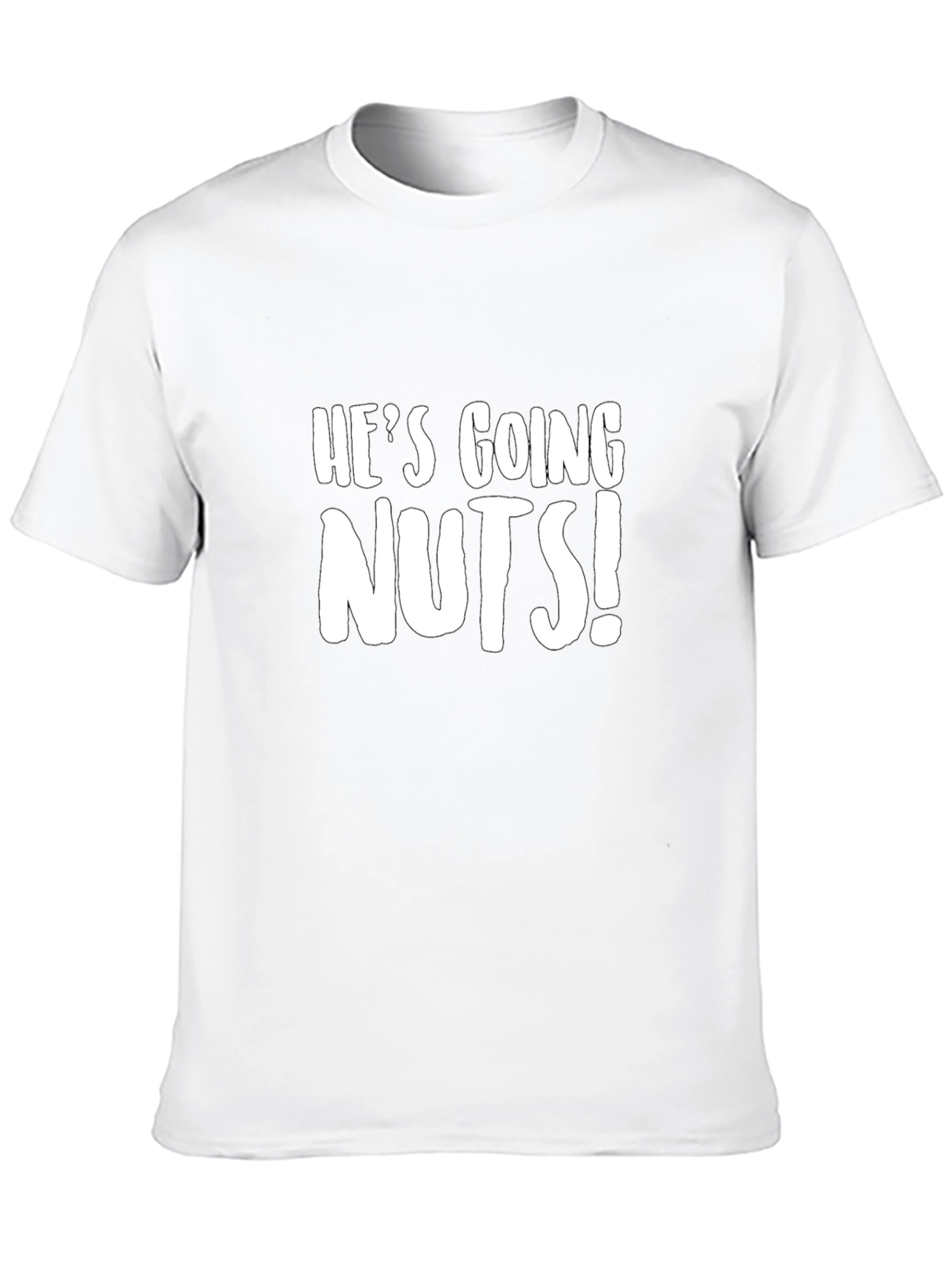 Hes Going Nuts! Graphic Tee - Soft Black T-Shirt