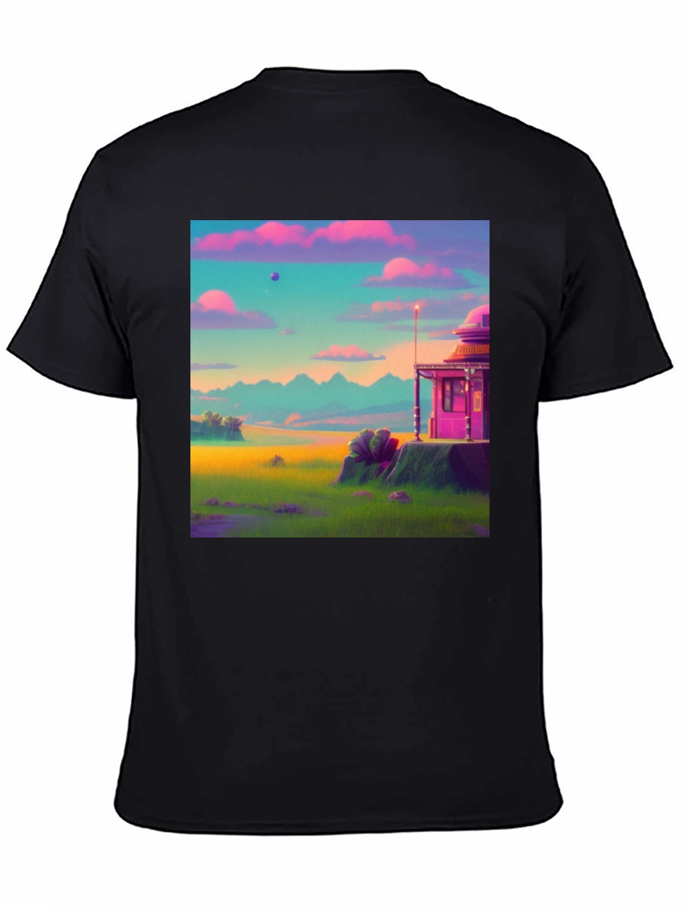 Vaporwave Landscape Graphic Tee - Retro Style