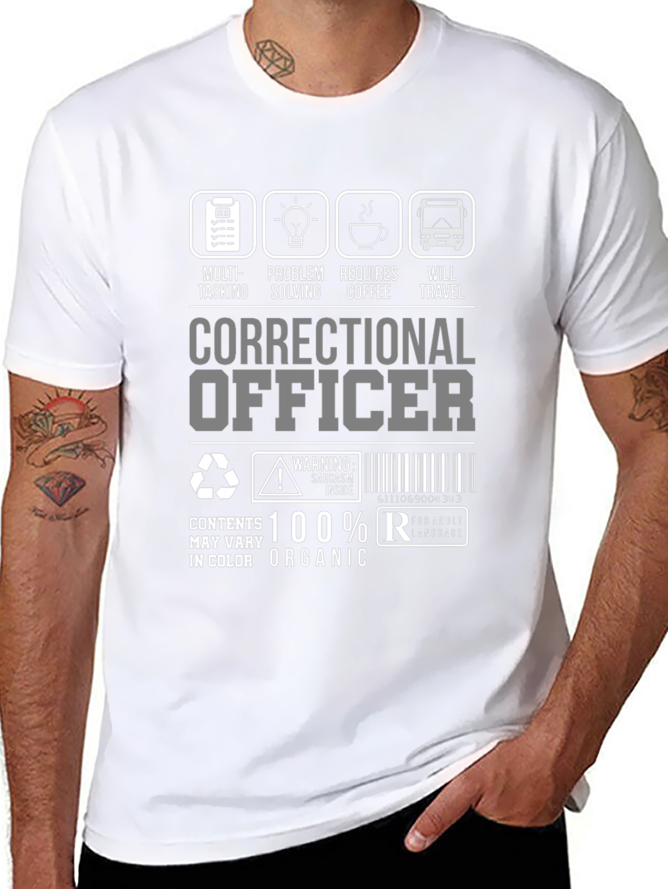 Correctional Officer T-Shirt: Multi-Tasking Coffee Travel