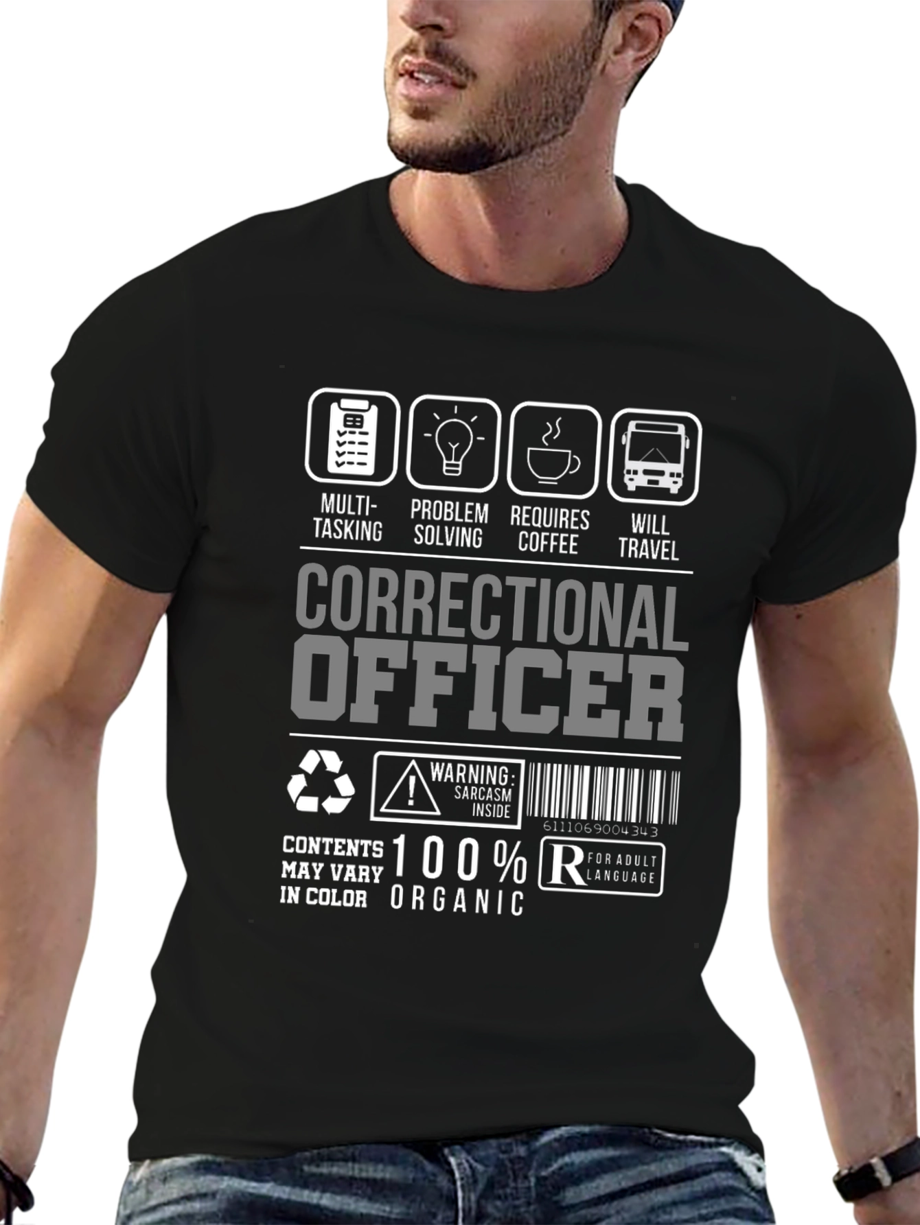 Correctional Officer T-Shirt: Multi-Tasking Coffee Travel