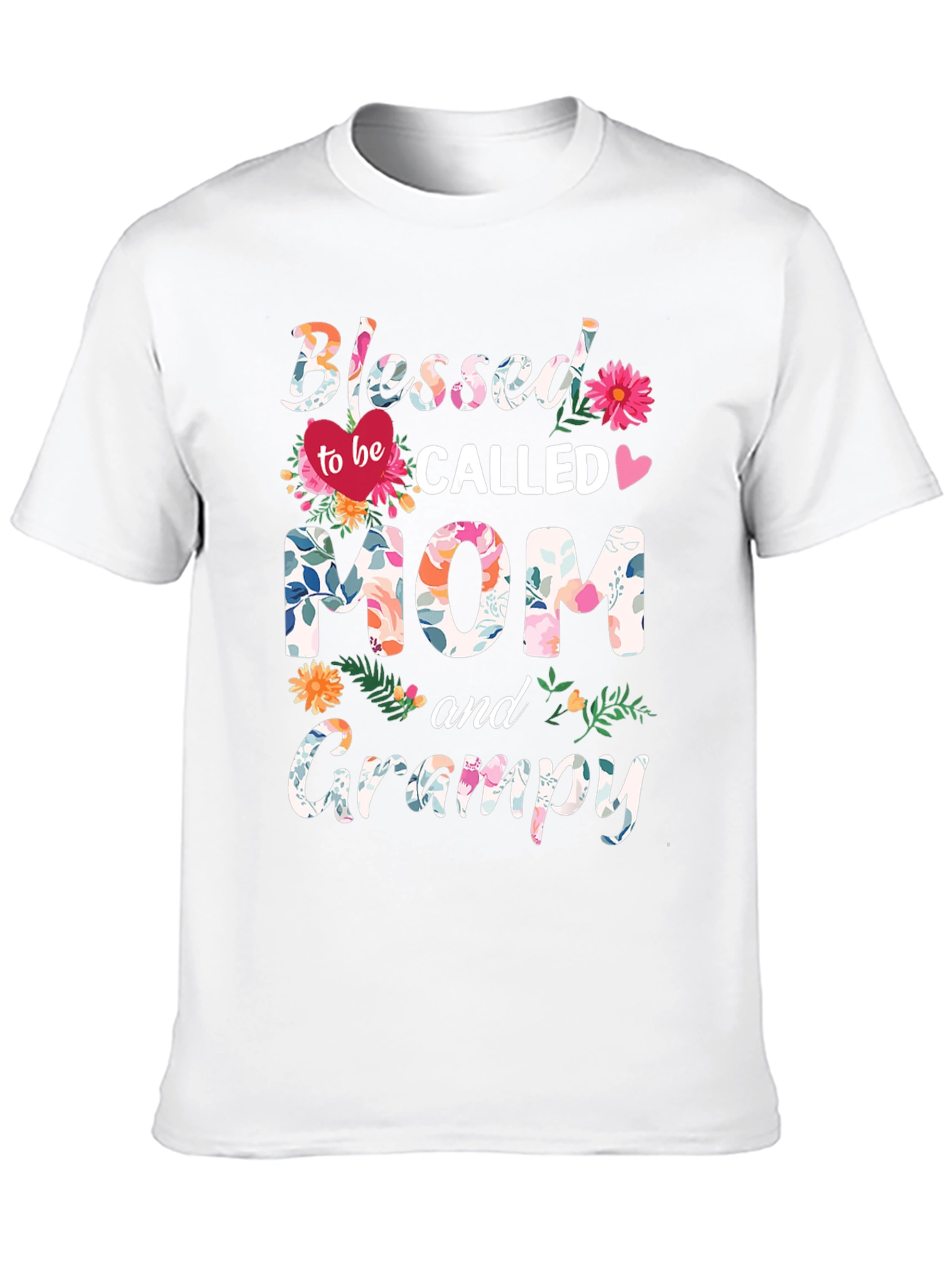Blessed Mom & Grampy Floral T-Shirt