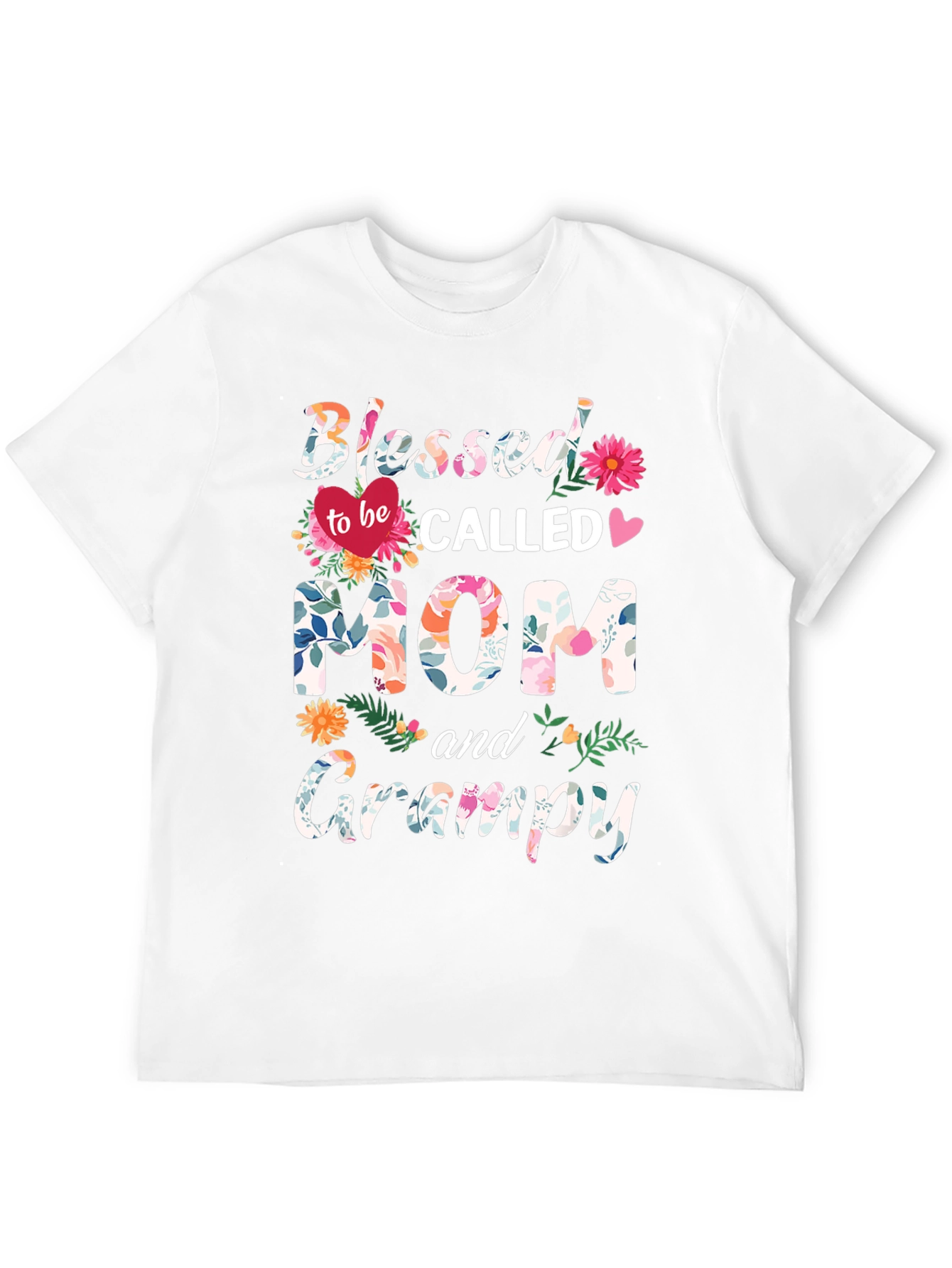 Blessed Mom & Grampy Floral T-Shirt