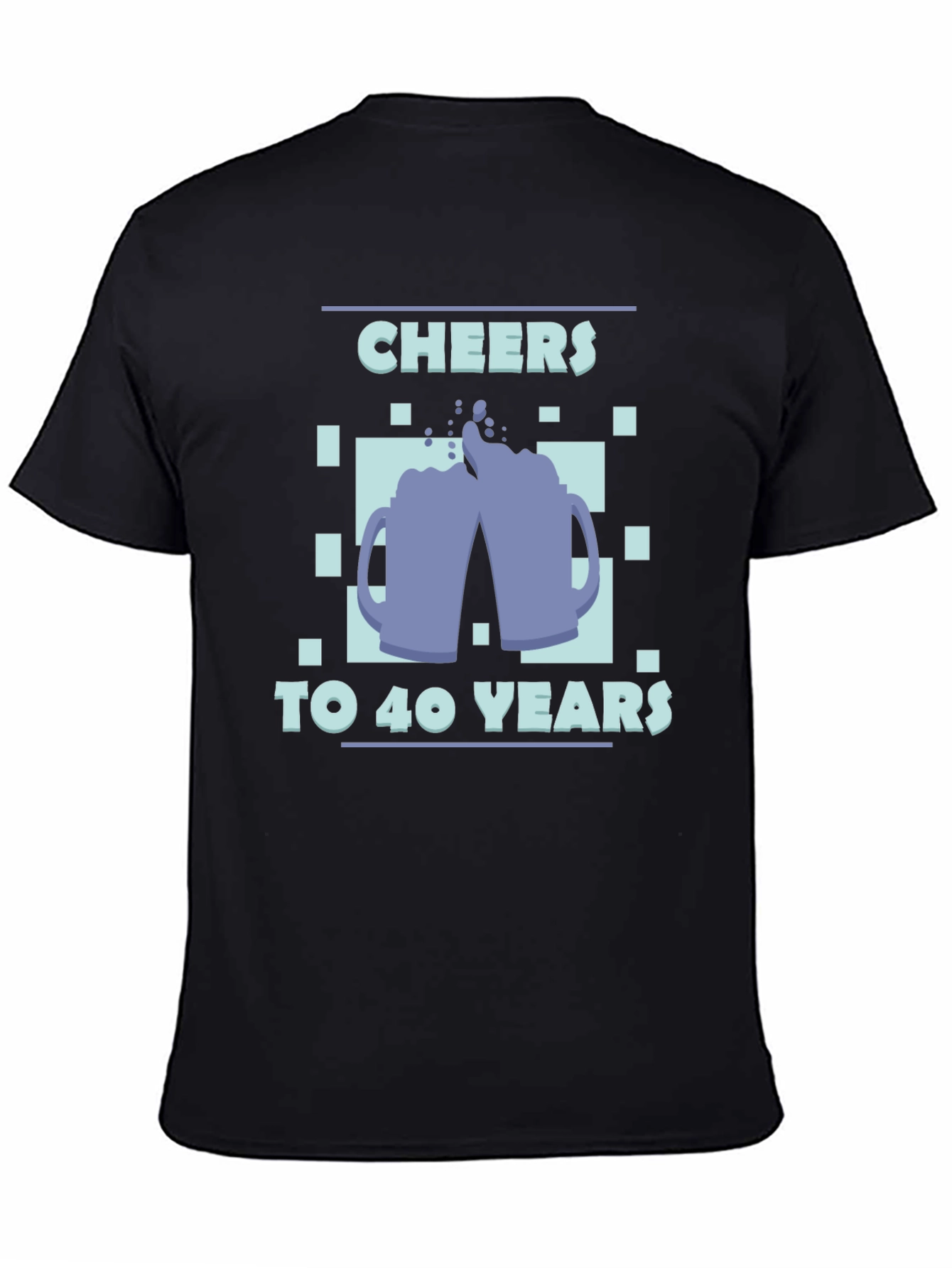 Cheers to 40 Years Black Graphic Tee