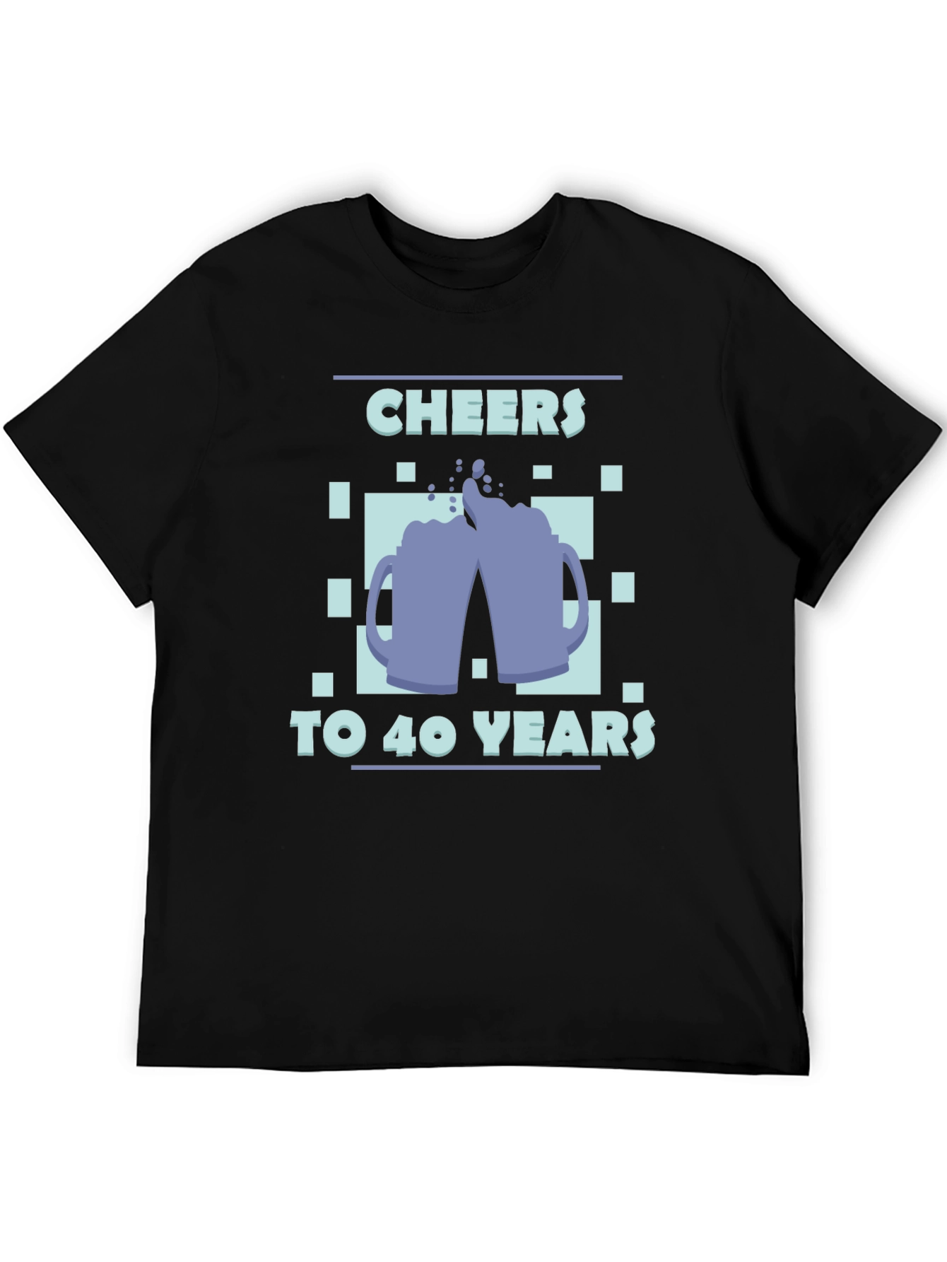 Cheers to 40 Years Black Graphic Tee