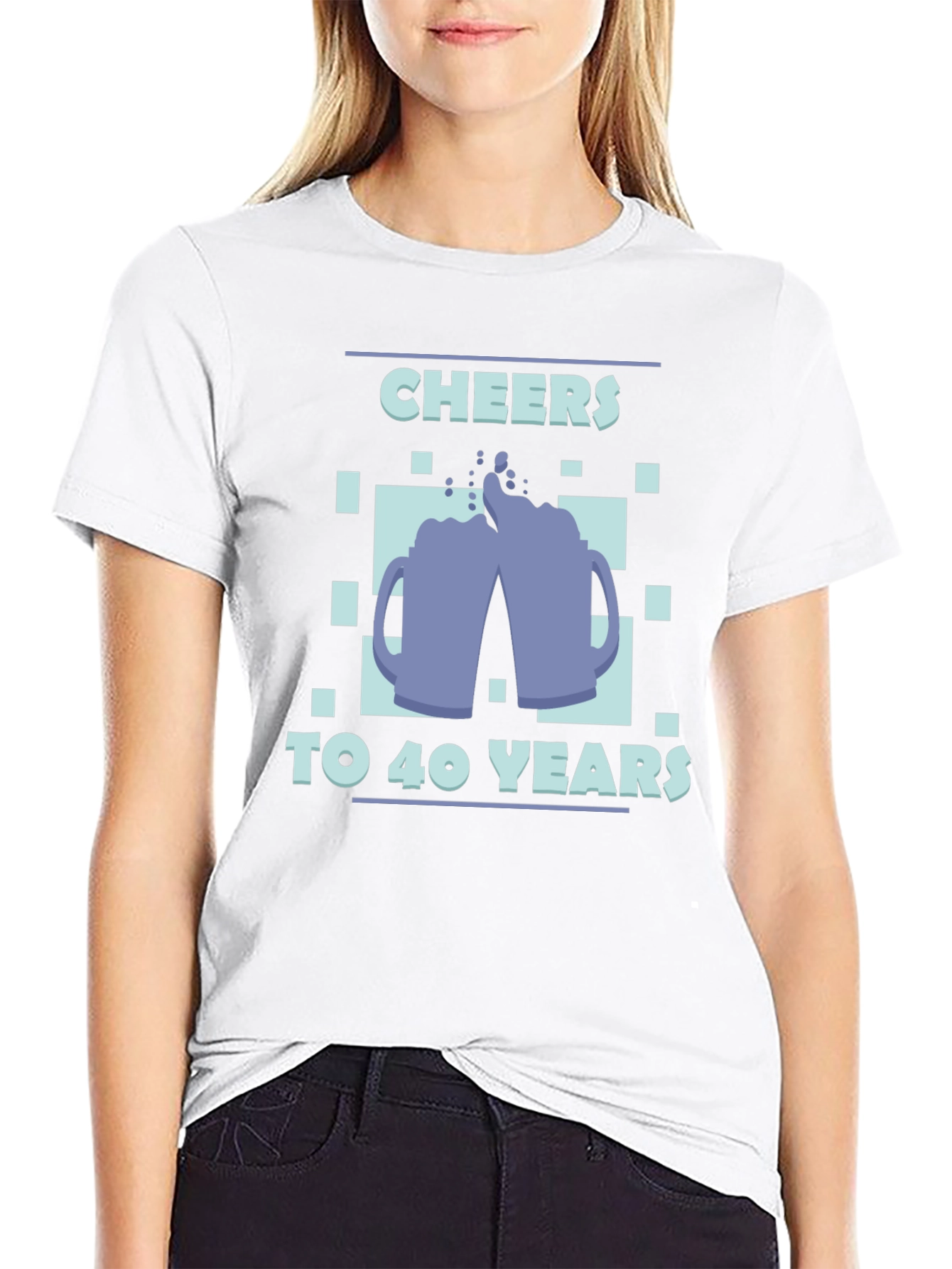 Cheers to 40 Years Black Graphic Tee