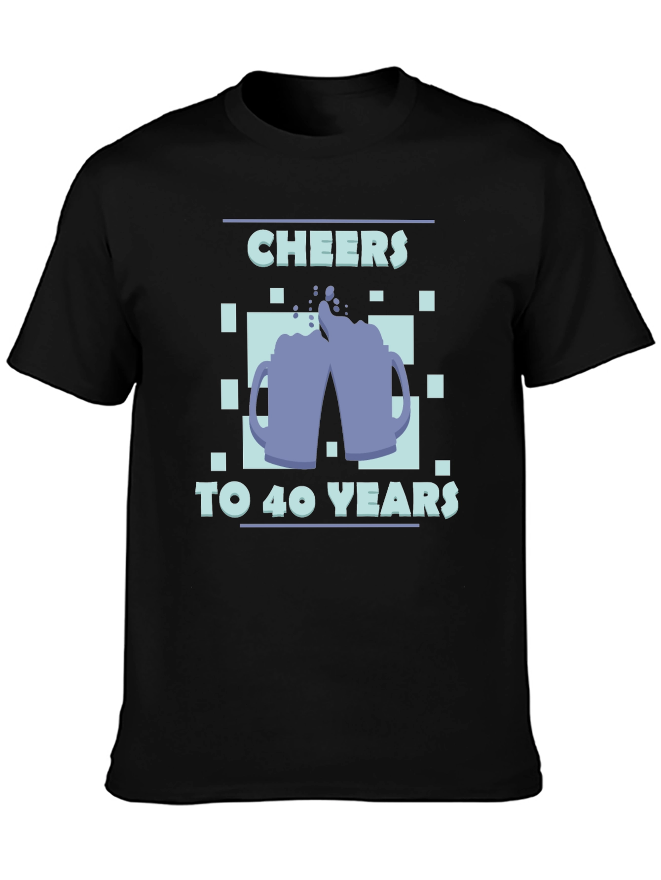 Cheers to 40 Years Black Graphic Tee