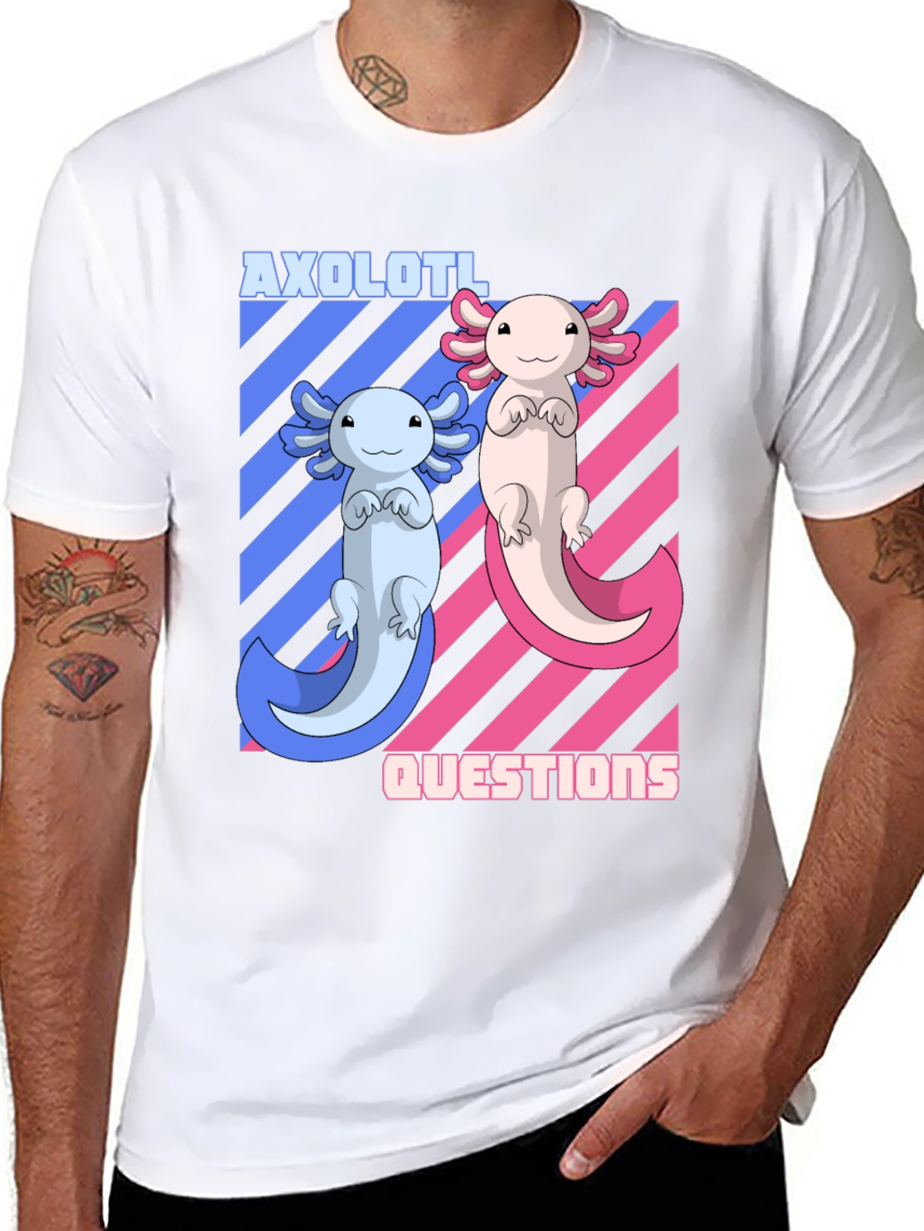 Axolotl Questions T-Shirt - Unisex Crew Neck