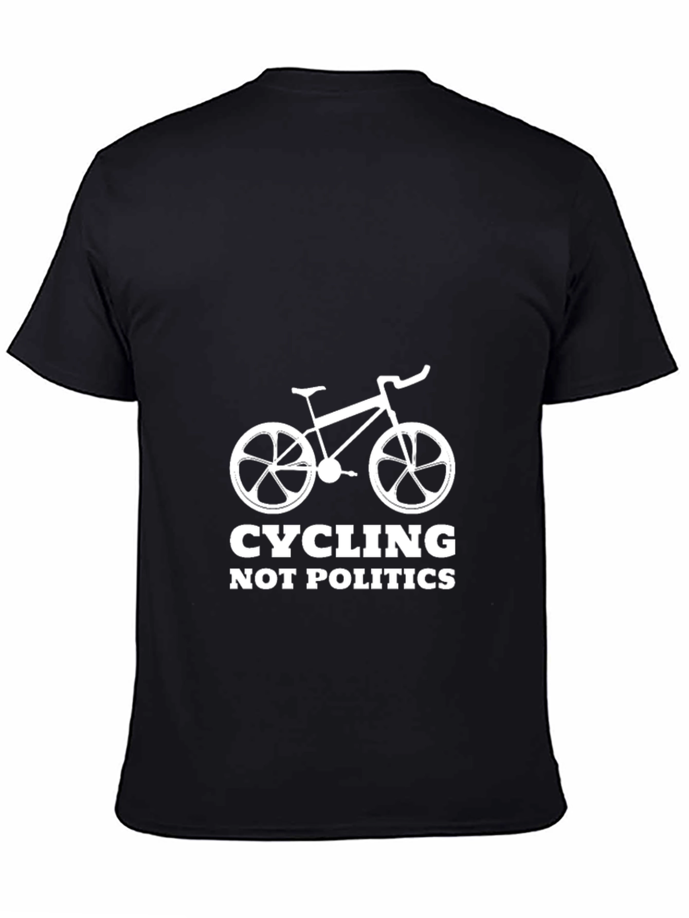 Cycling Not Politics Black T-Shirt