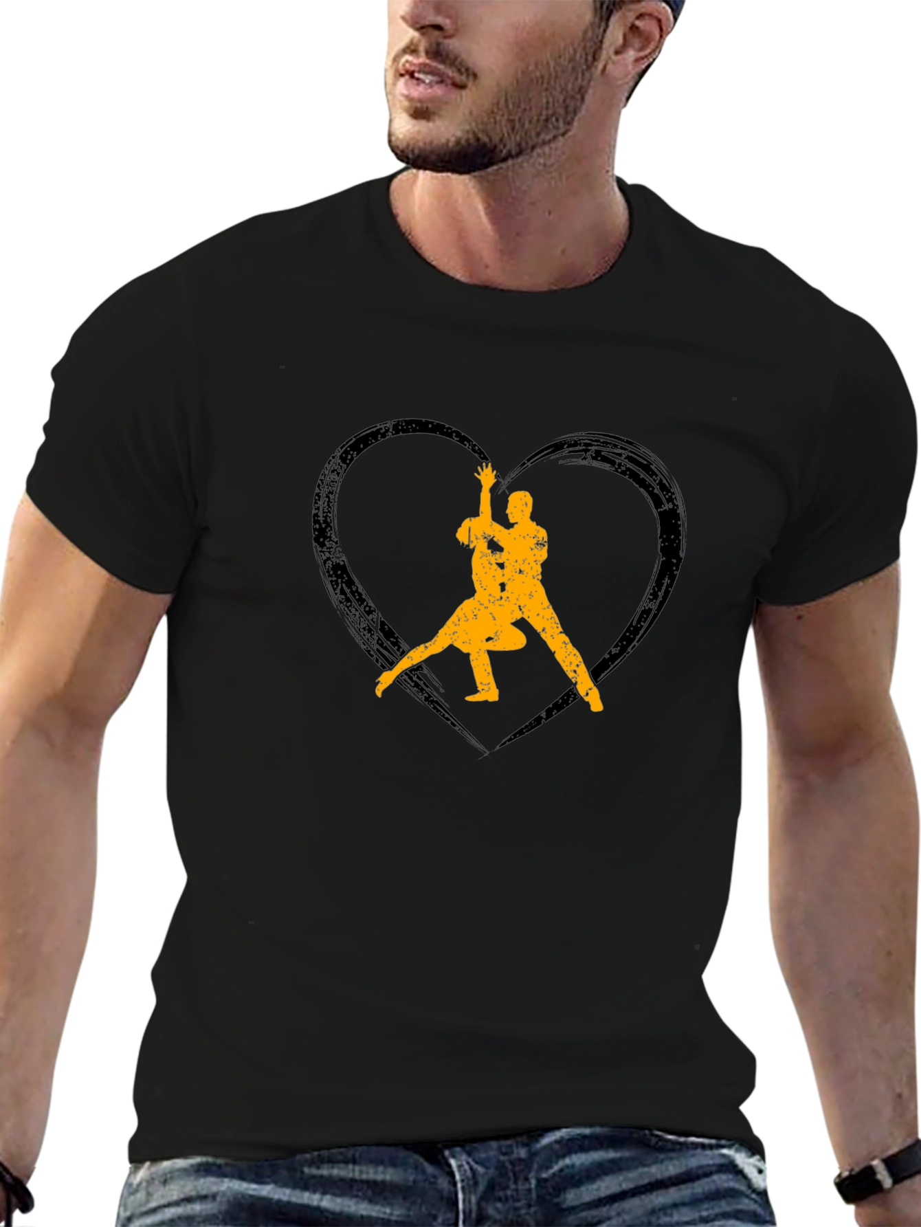 Tango Heart Graphic Tee - Black