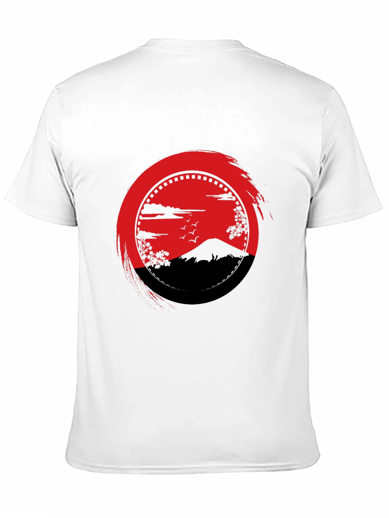 Japanese Mountain Sunset Graphic T-Shirt