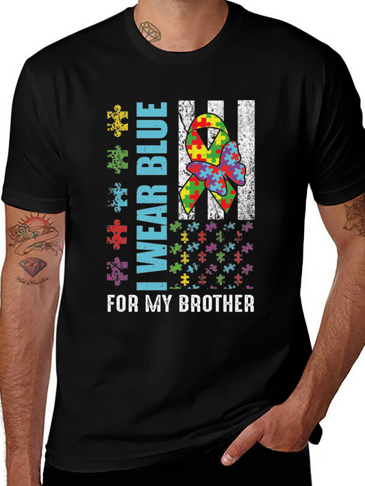 Autism Awareness I Wear Blue For My Brother T-Shirt