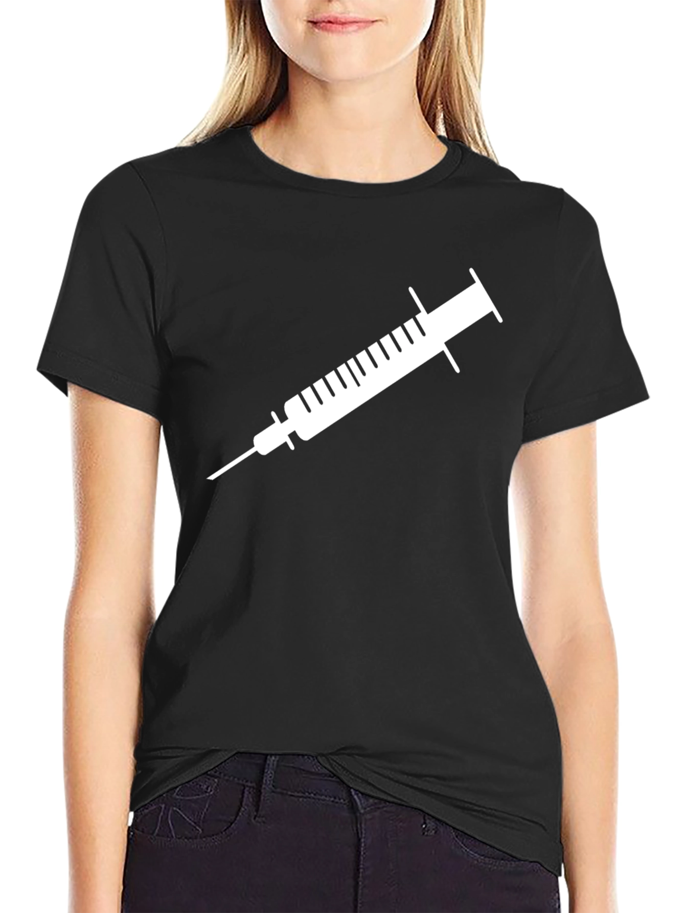 Syringe Graphic T-Shirt - Black Unisex Tee