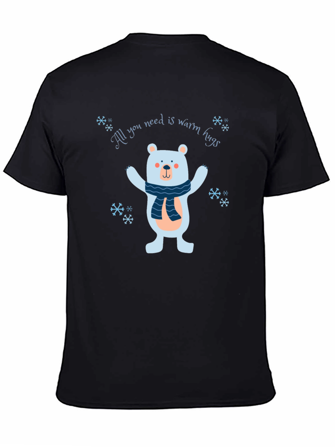 Warm Hugs Bear Graphic Tee - Cozy Winter Style