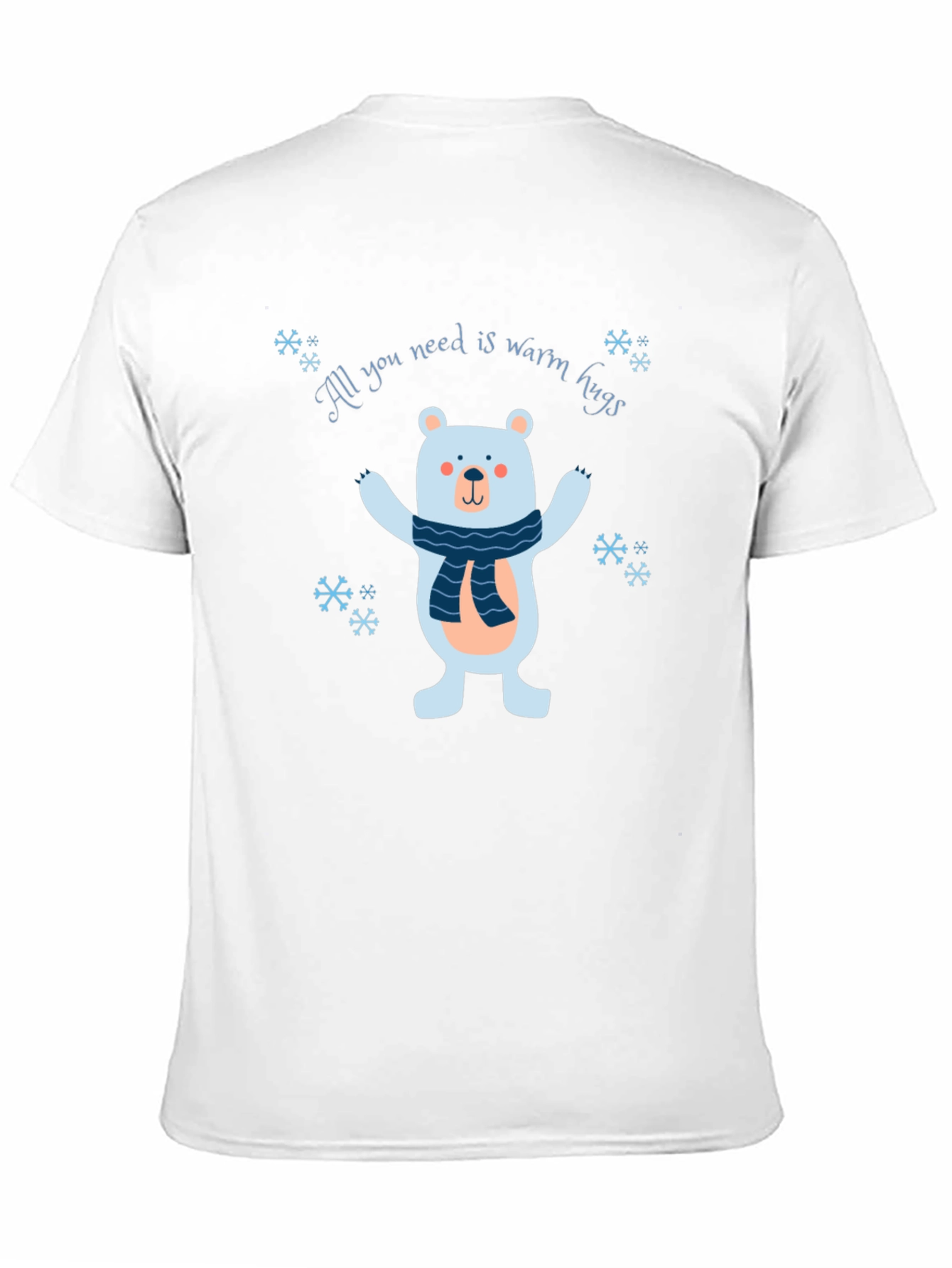 Warm Hugs Bear Graphic Tee - Cozy Winter Style