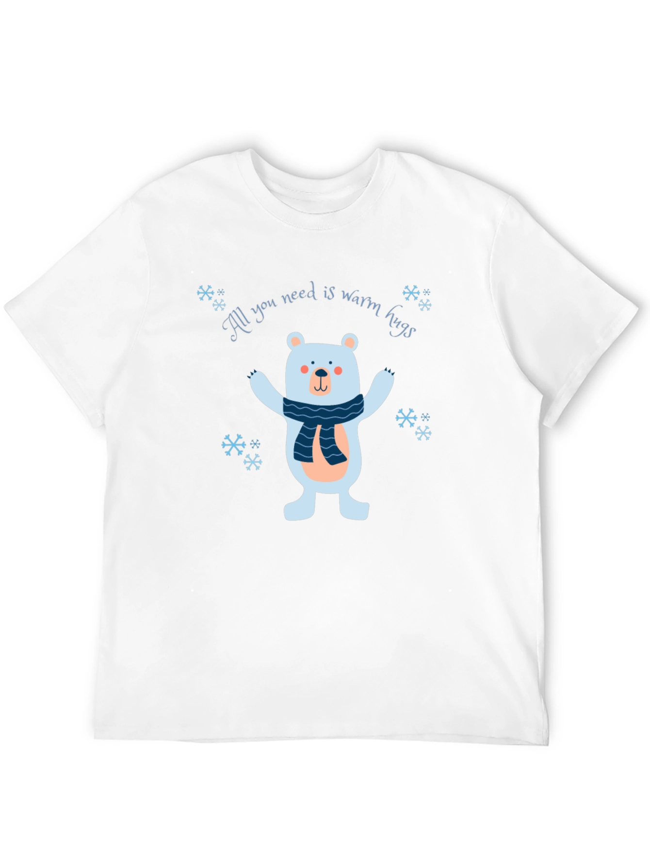 Warm Hugs Bear Graphic Tee - Cozy Winter Style