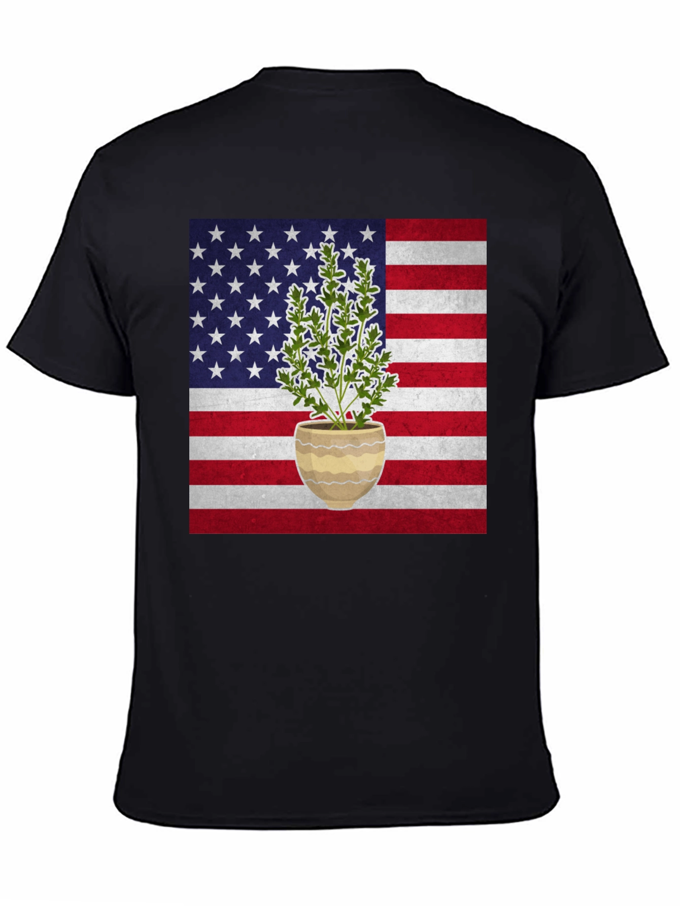 American Flag Plant T-Shirt - Patriotic Design