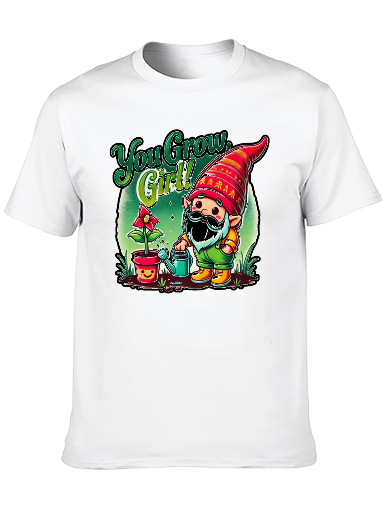You Grow Girl! Gardening Gnome Graphic Tee
