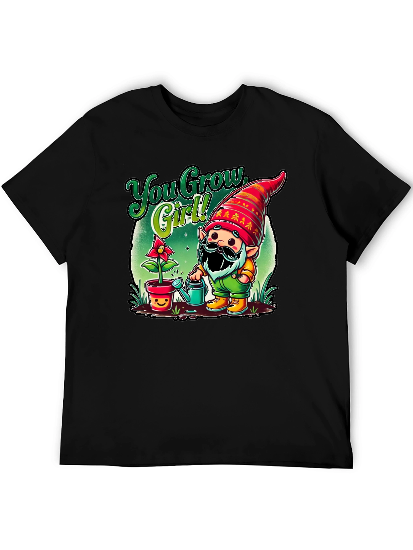 You Grow Girl! Gardening Gnome Graphic Tee
