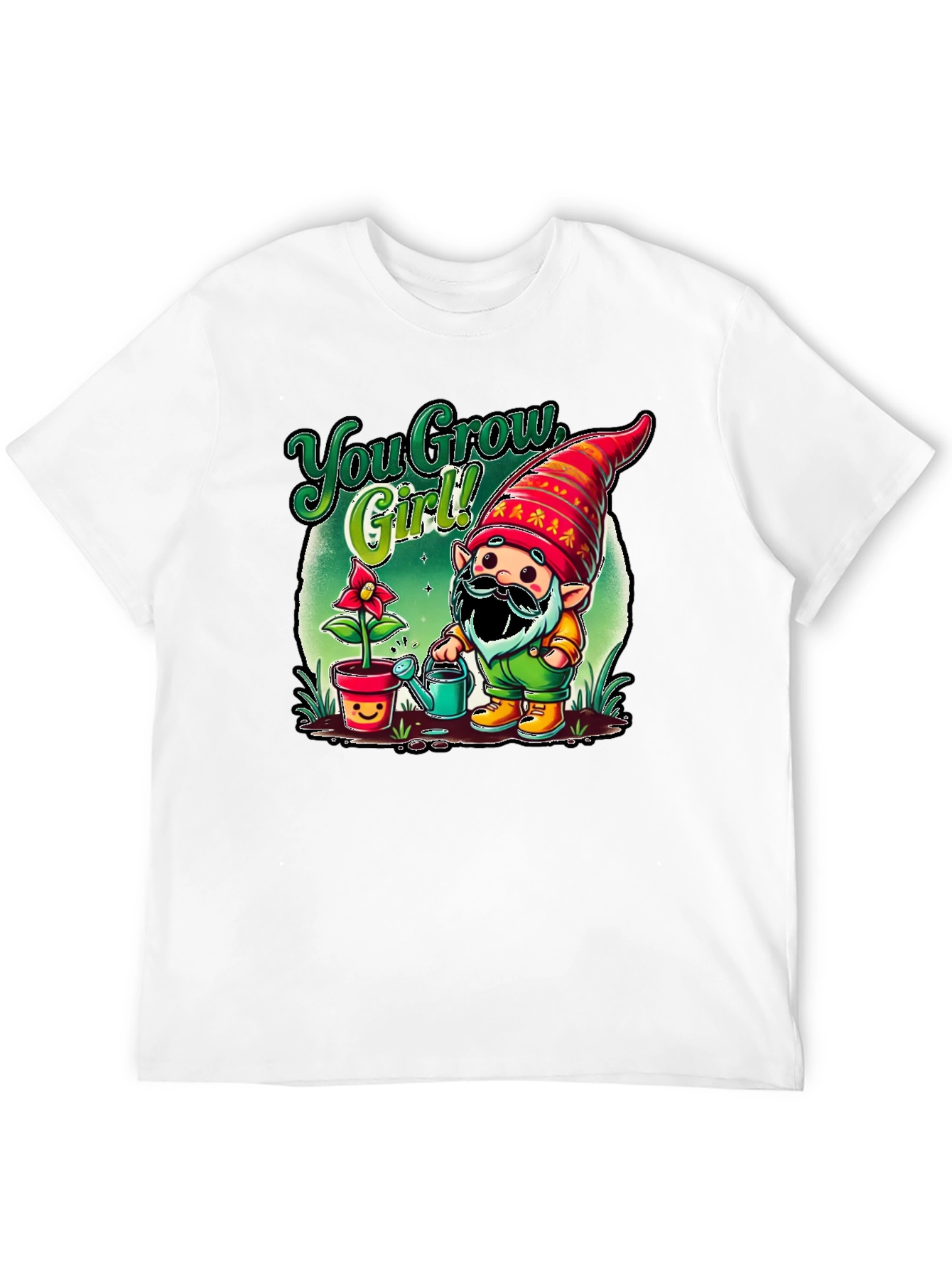You Grow Girl! Gardening Gnome Graphic Tee