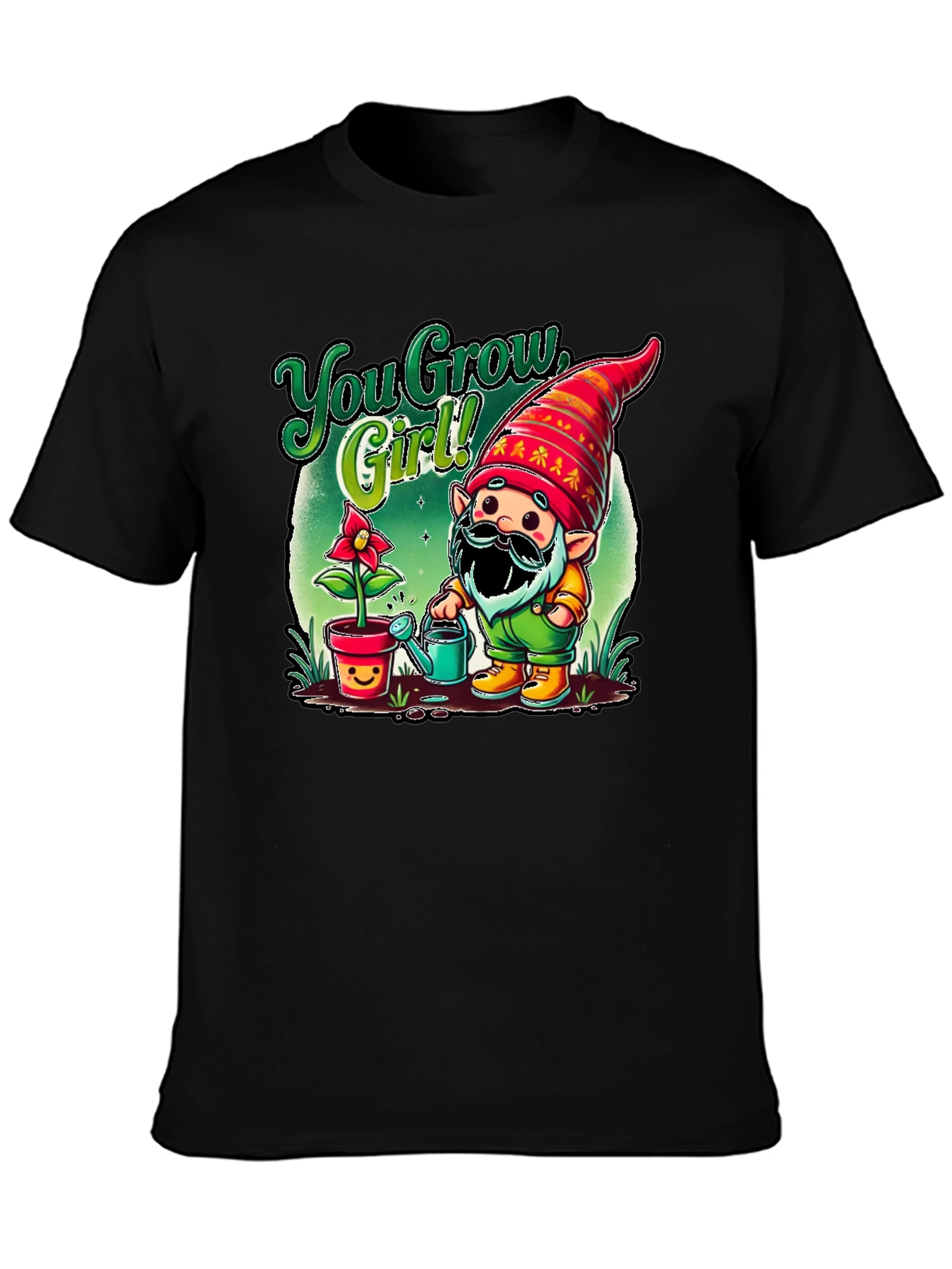 You Grow Girl! Gardening Gnome Graphic Tee