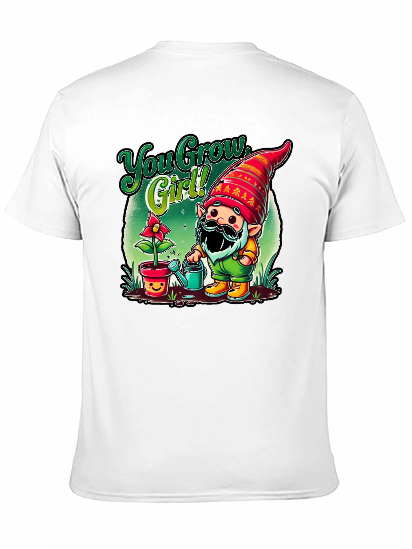 You Grow Girl! Gardening Gnome Graphic Tee