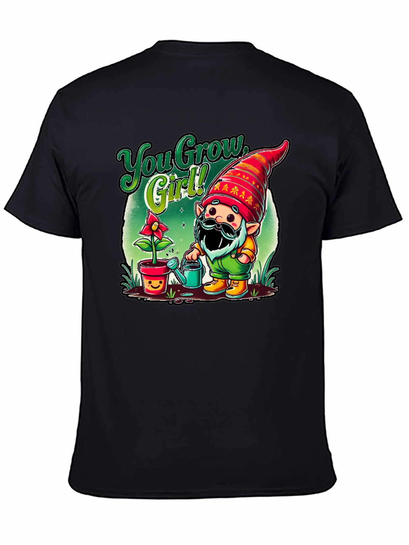 You Grow Girl! Gardening Gnome Graphic Tee
