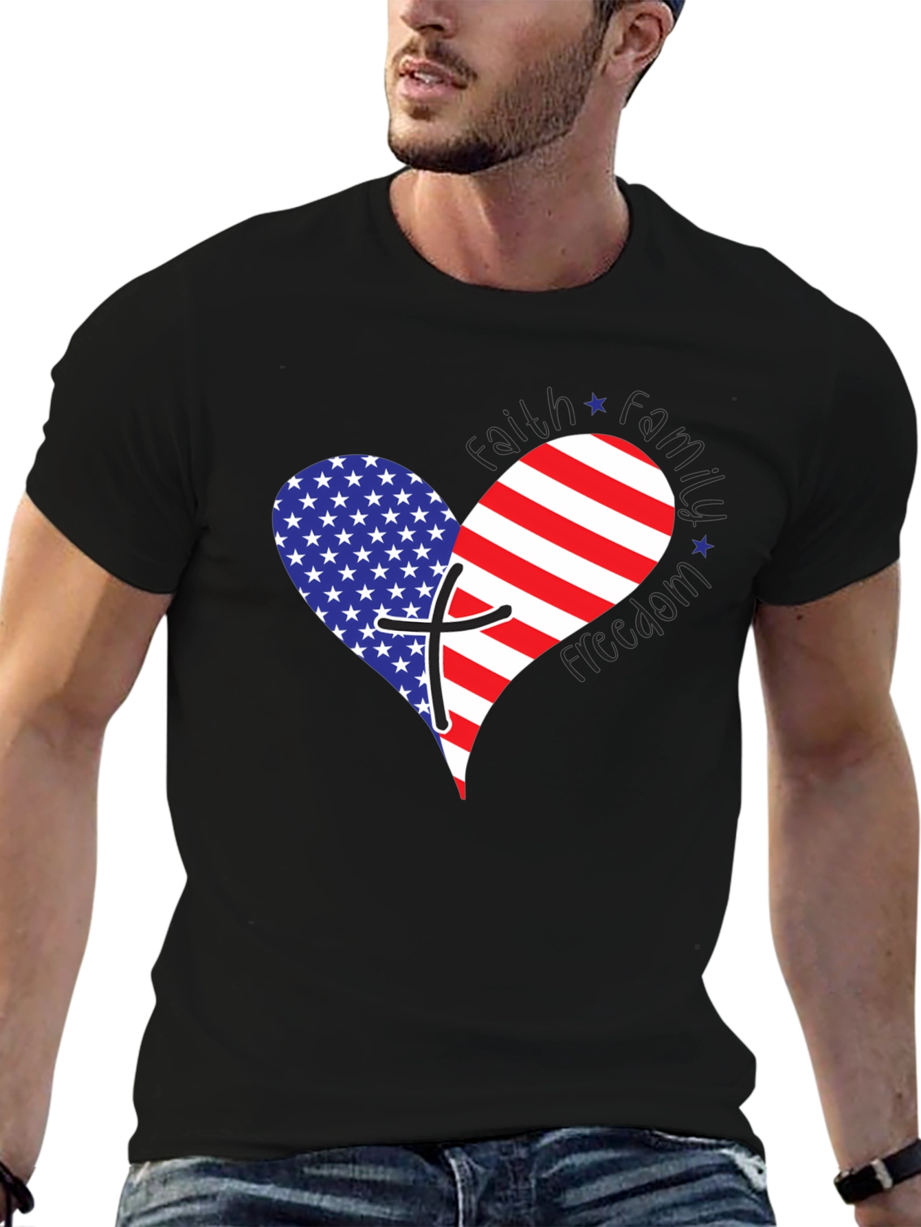 Faith Family Freedom Patriotic T-Shirt