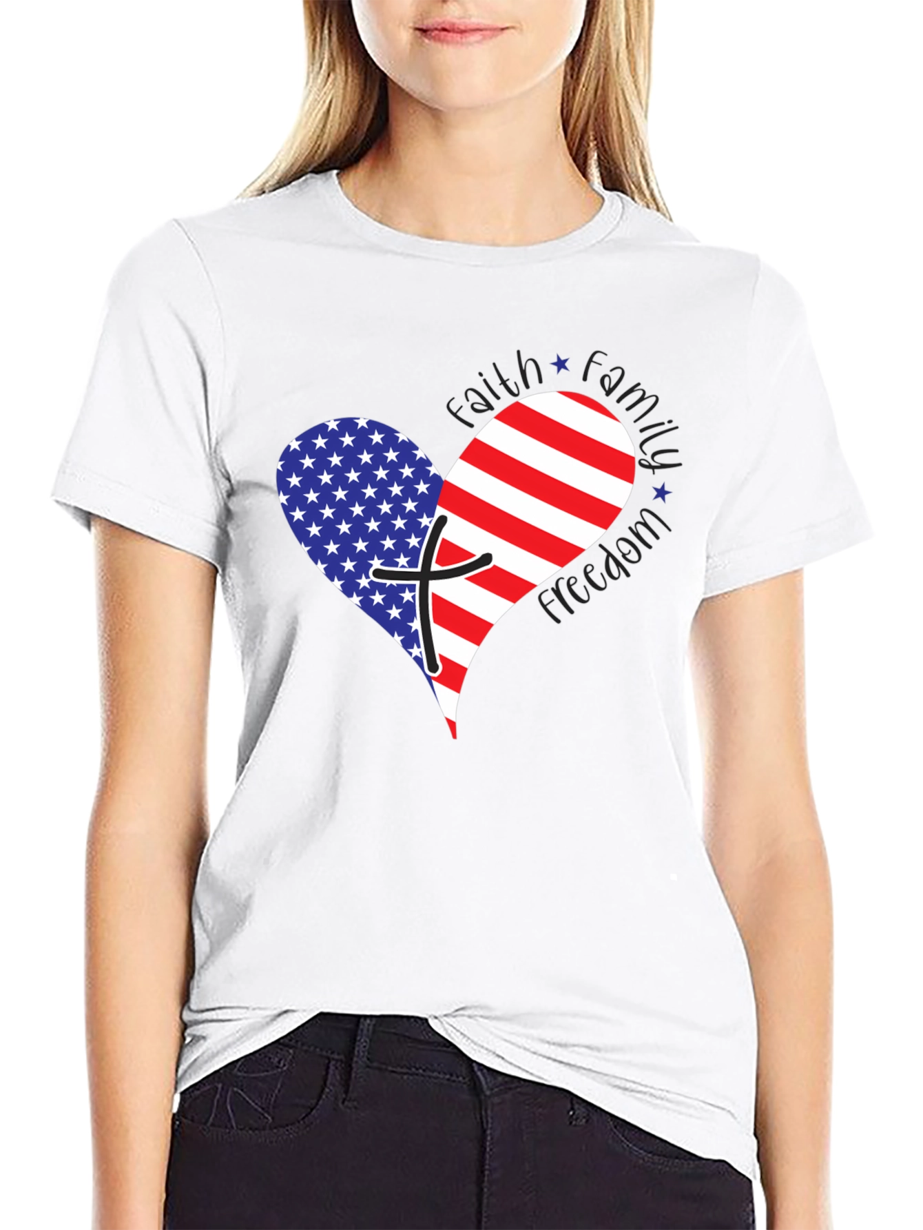 Faith Family Freedom Patriotic T-Shirt