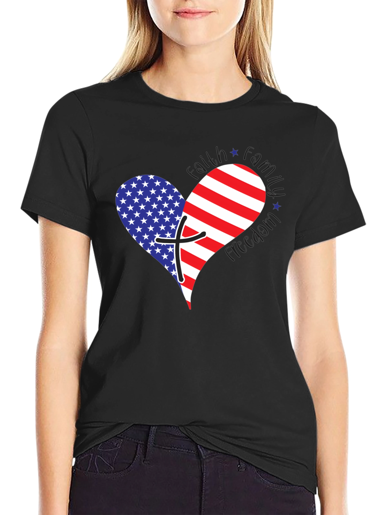 Faith Family Freedom Patriotic T-Shirt