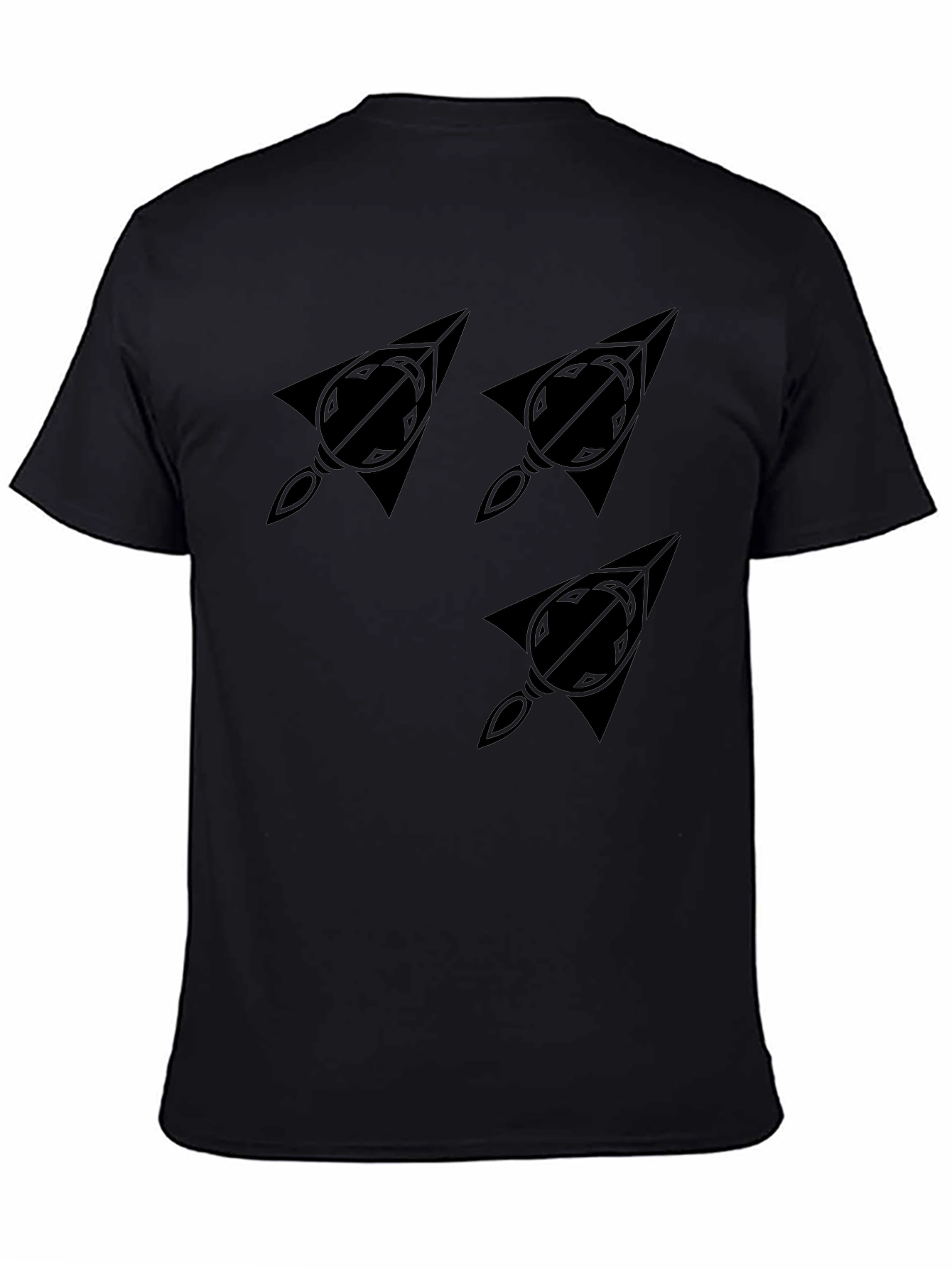 Modern Graphic Print Tee - Black