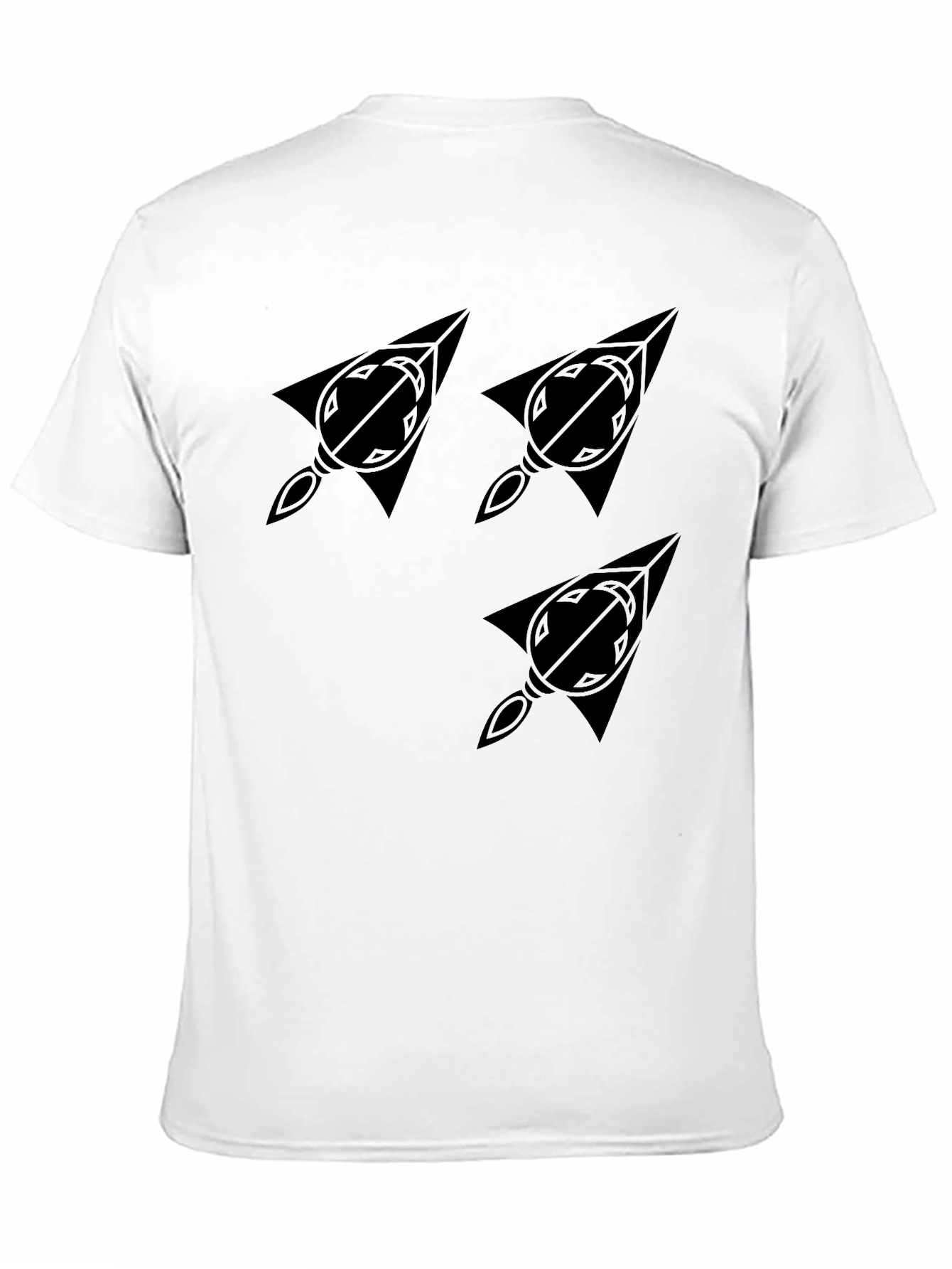 Modern Graphic Print Tee - Black