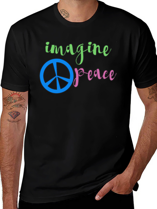 Imagine Peace Black T-Shirt