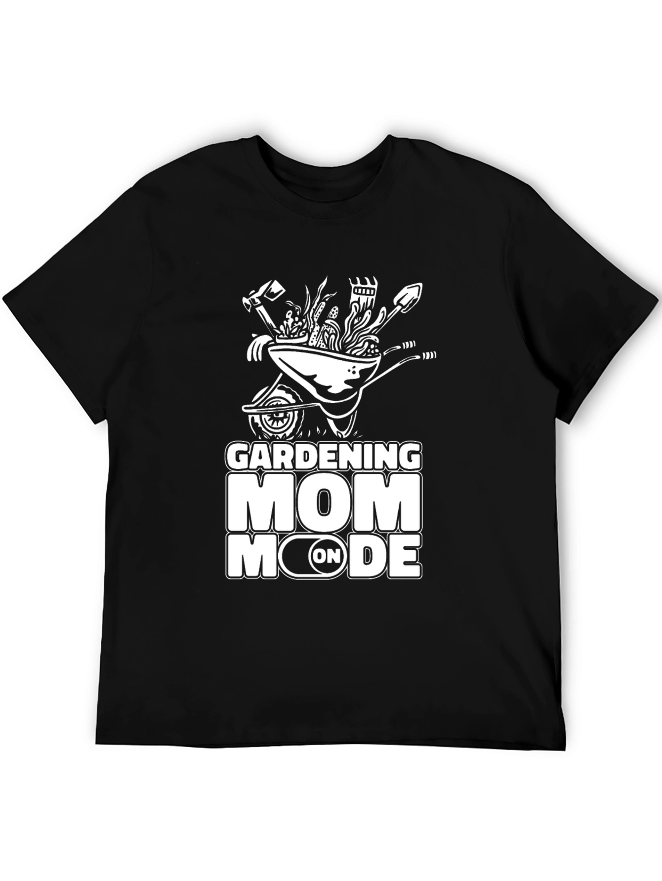 Gardening Mom Mode T-Shirt - Black Cotton Graphic Tee