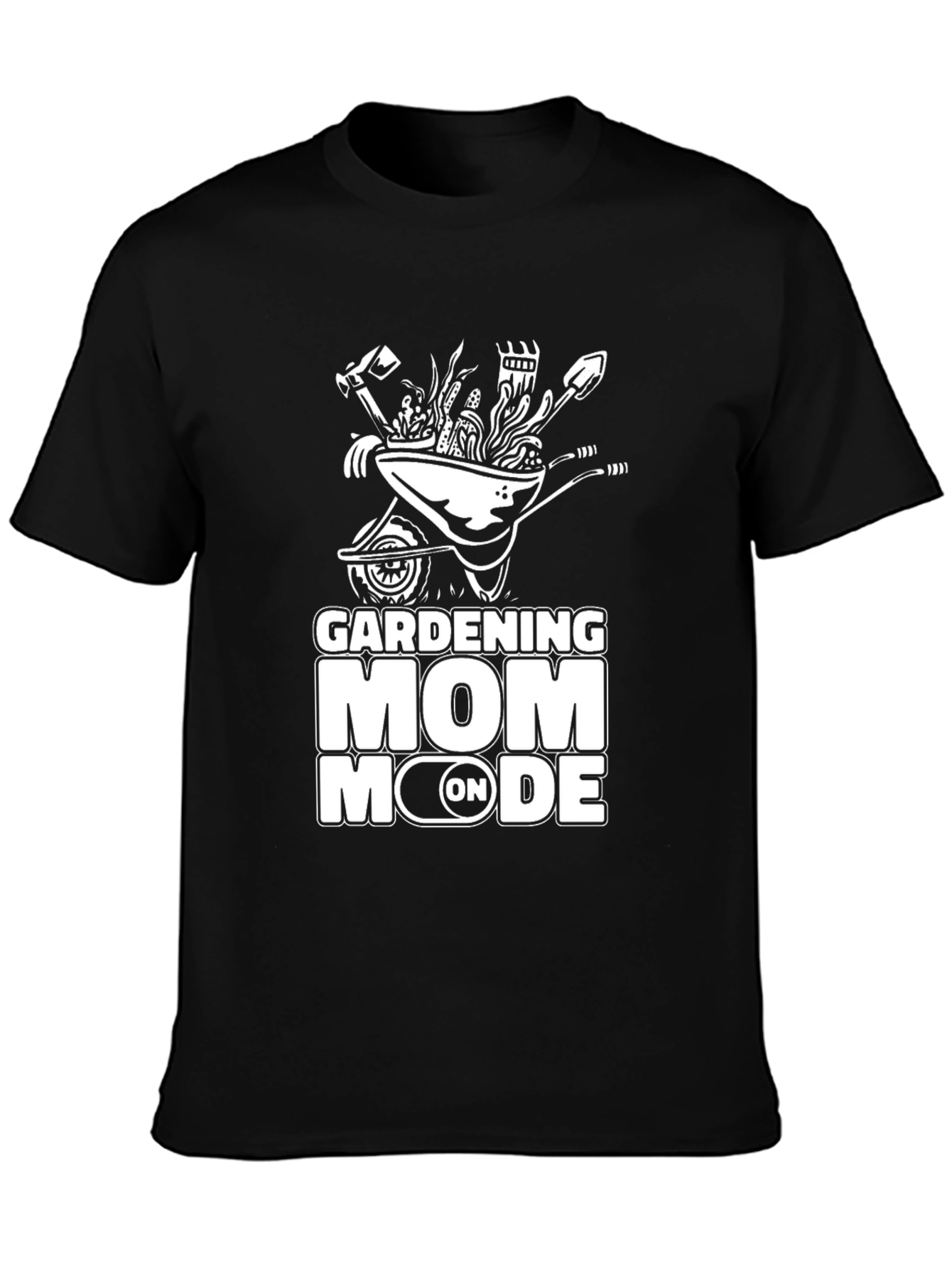Gardening Mom Mode T-Shirt - Black Cotton Graphic Tee