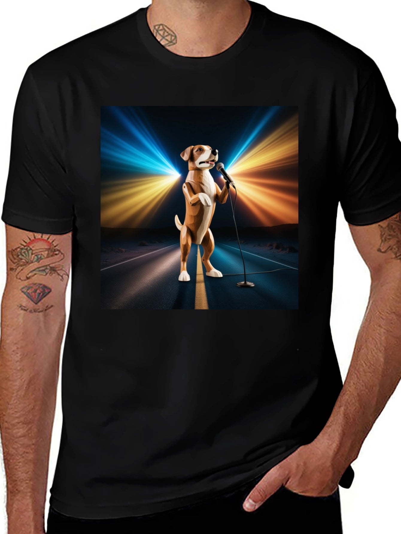 Singing Dog T-Shirt - Stand Up Comedian Animal Tee
